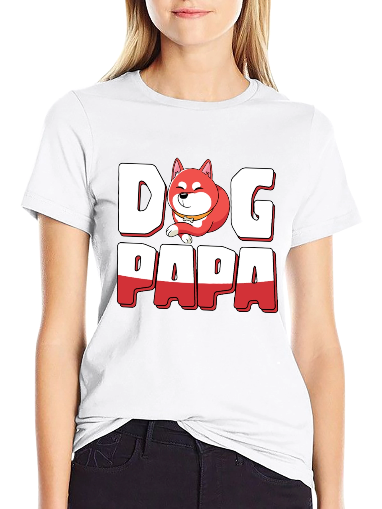 Dog Papa T-Shirt - Shiba Inu Dad Tee