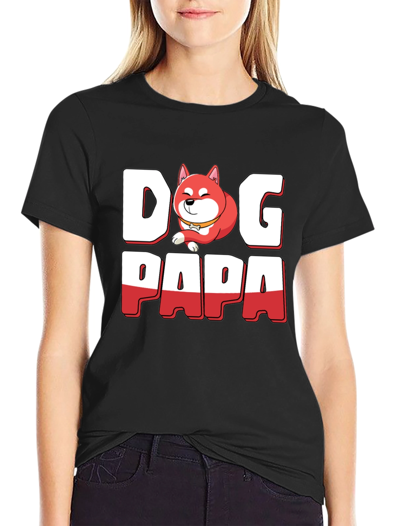 Dog Papa T-Shirt - Shiba Inu Dad Tee