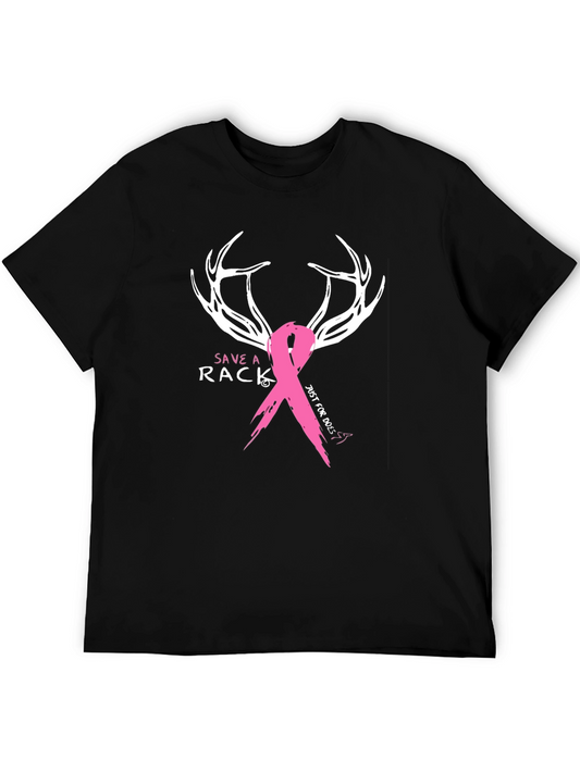 Save a Rack Breast Cancer Awareness Deer Antler T-Shirt