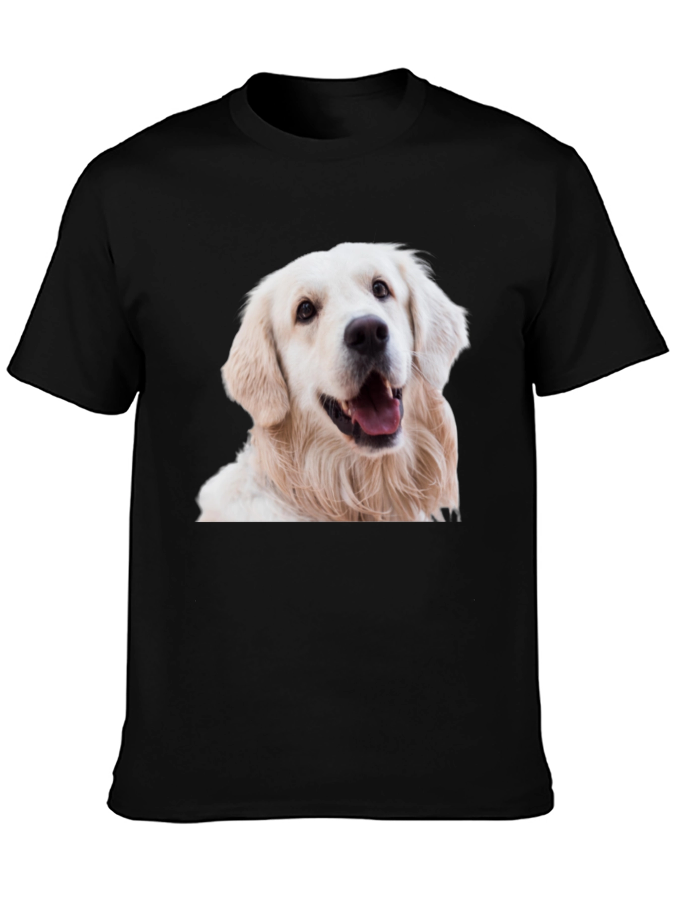Golden Retriever Dog Graphic Black T-Shirt