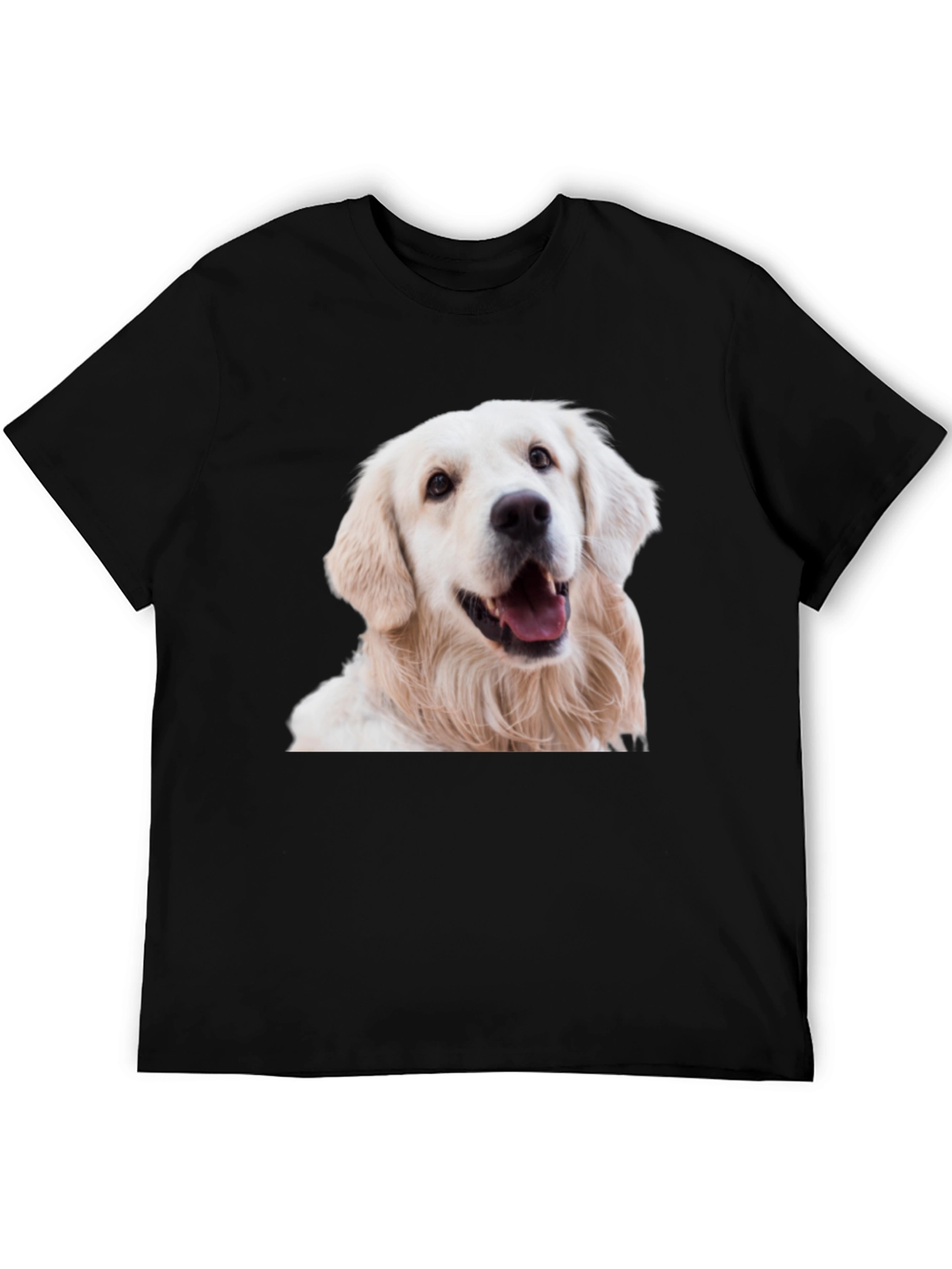 Golden Retriever Dog Graphic Black T-Shirt