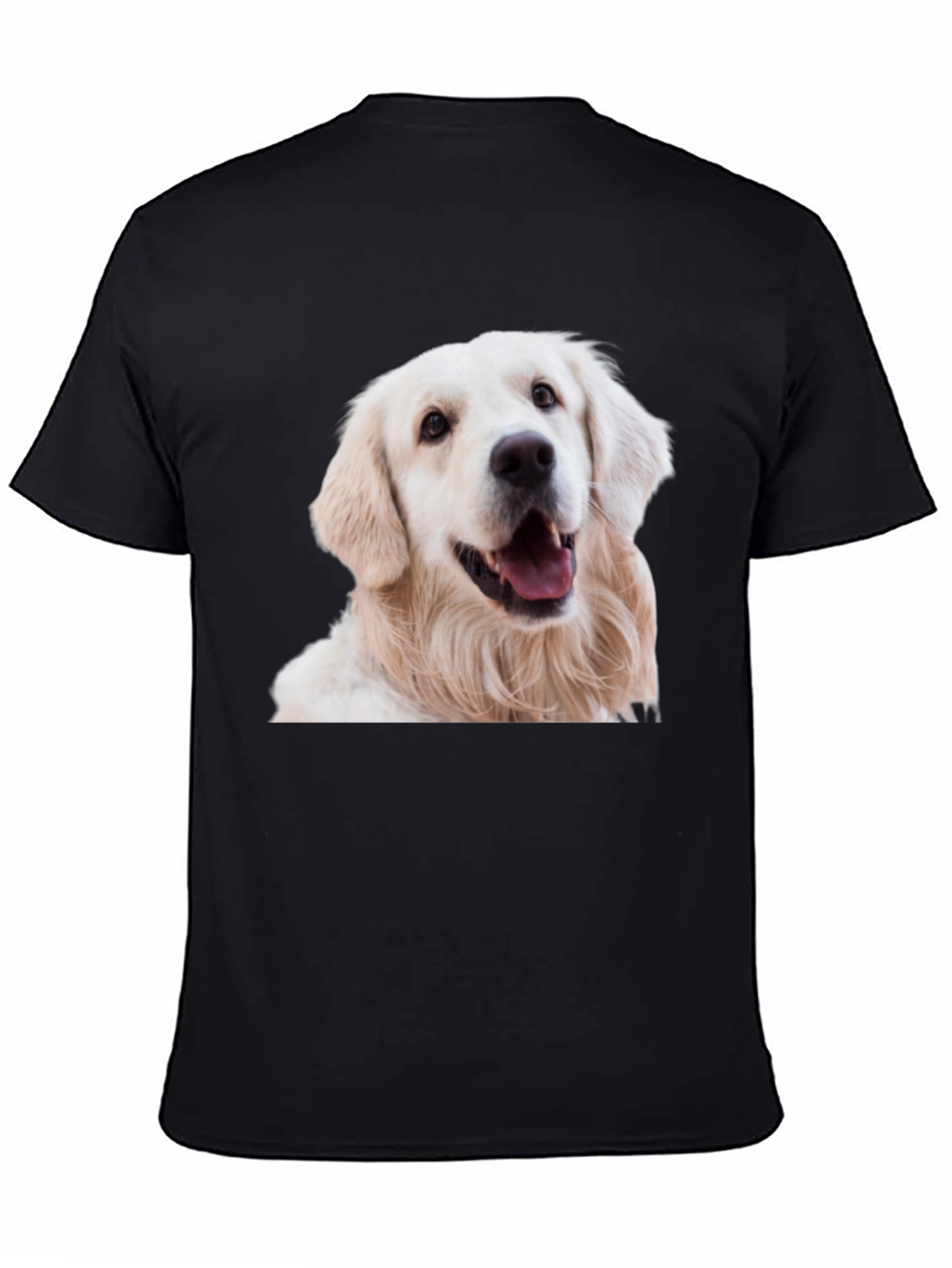 Golden Retriever Dog Graphic Black T-Shirt