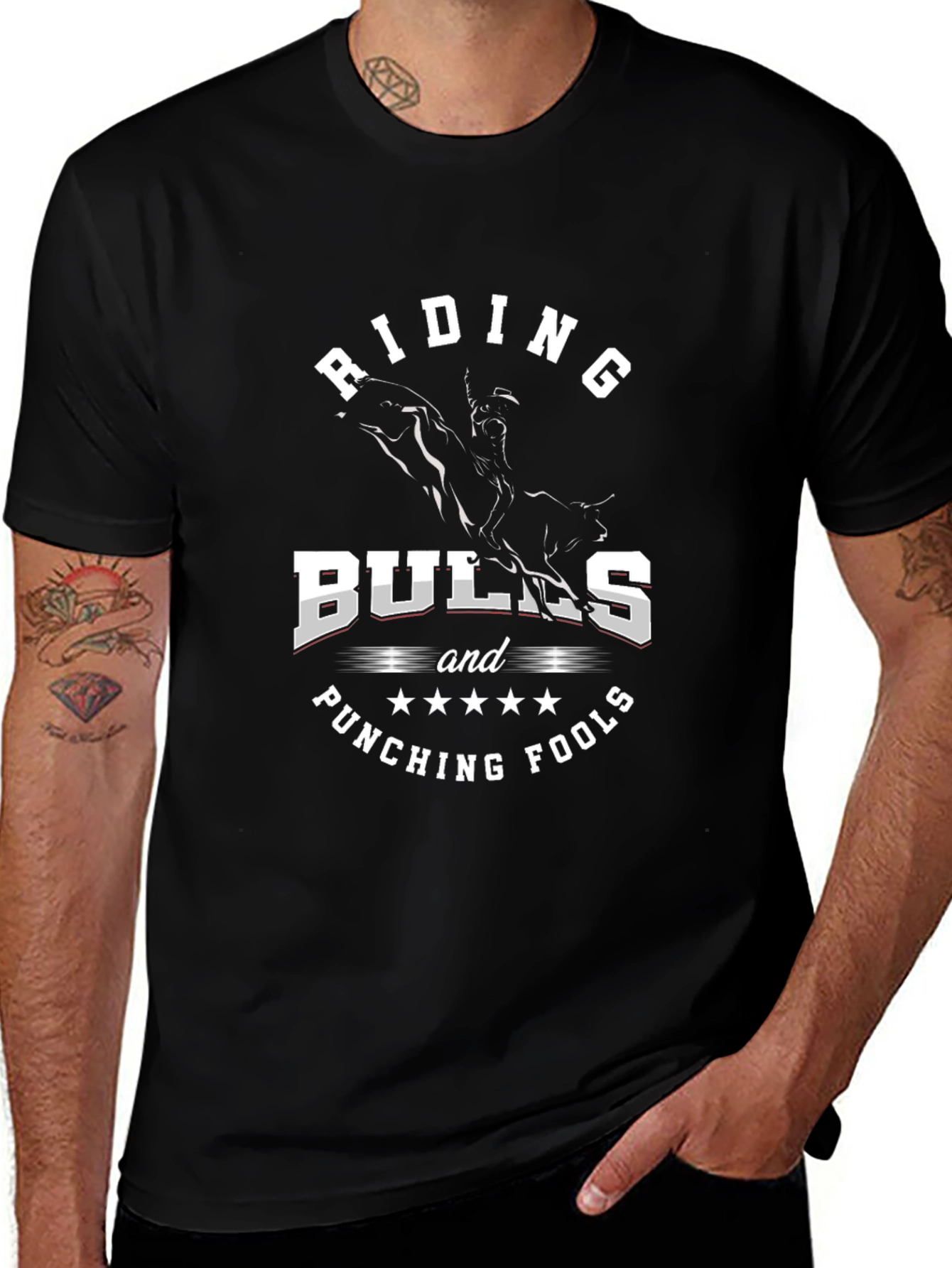 Riding Bulls & Punching Fools Graphic T-Shirt