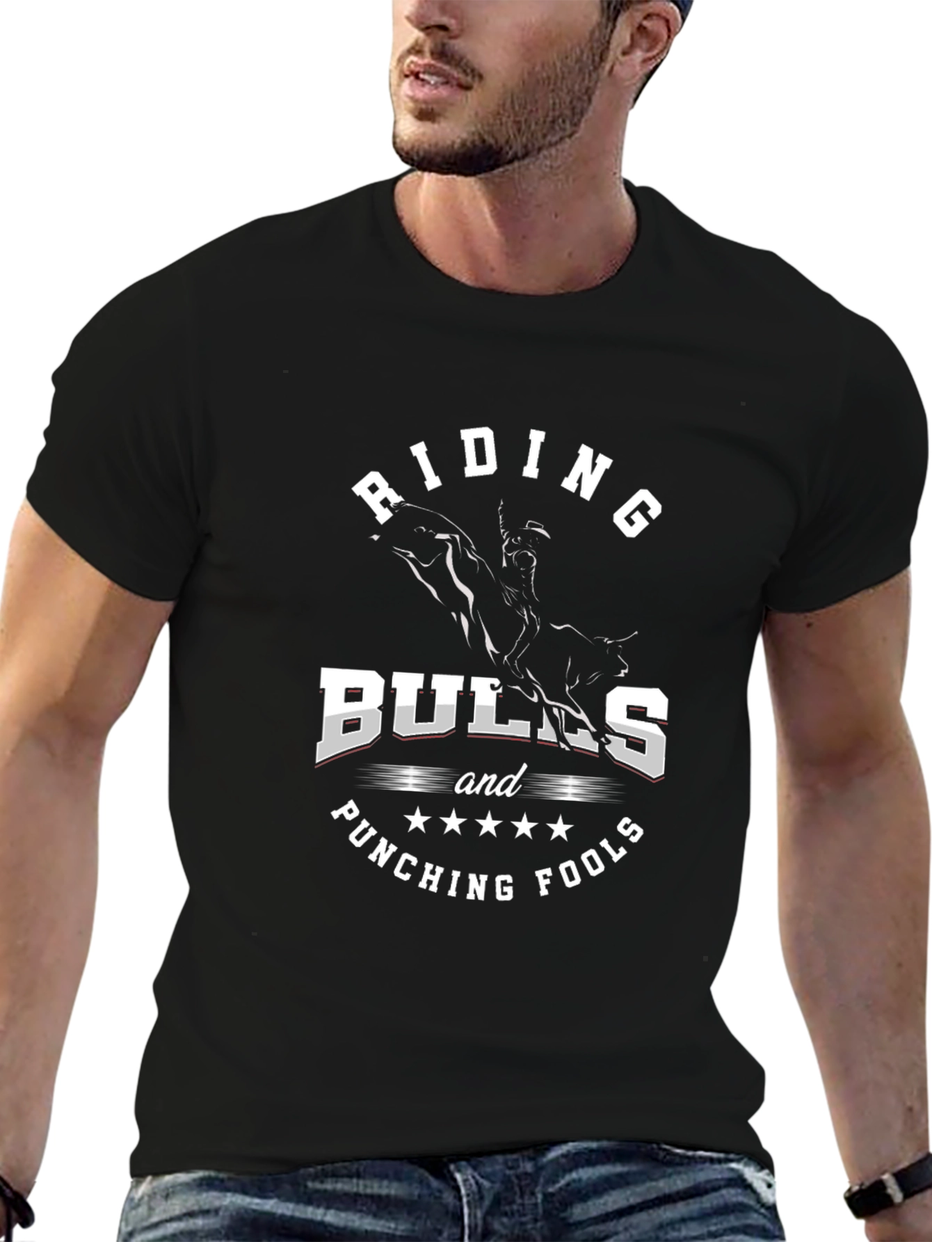 Riding Bulls & Punching Fools Graphic T-Shirt