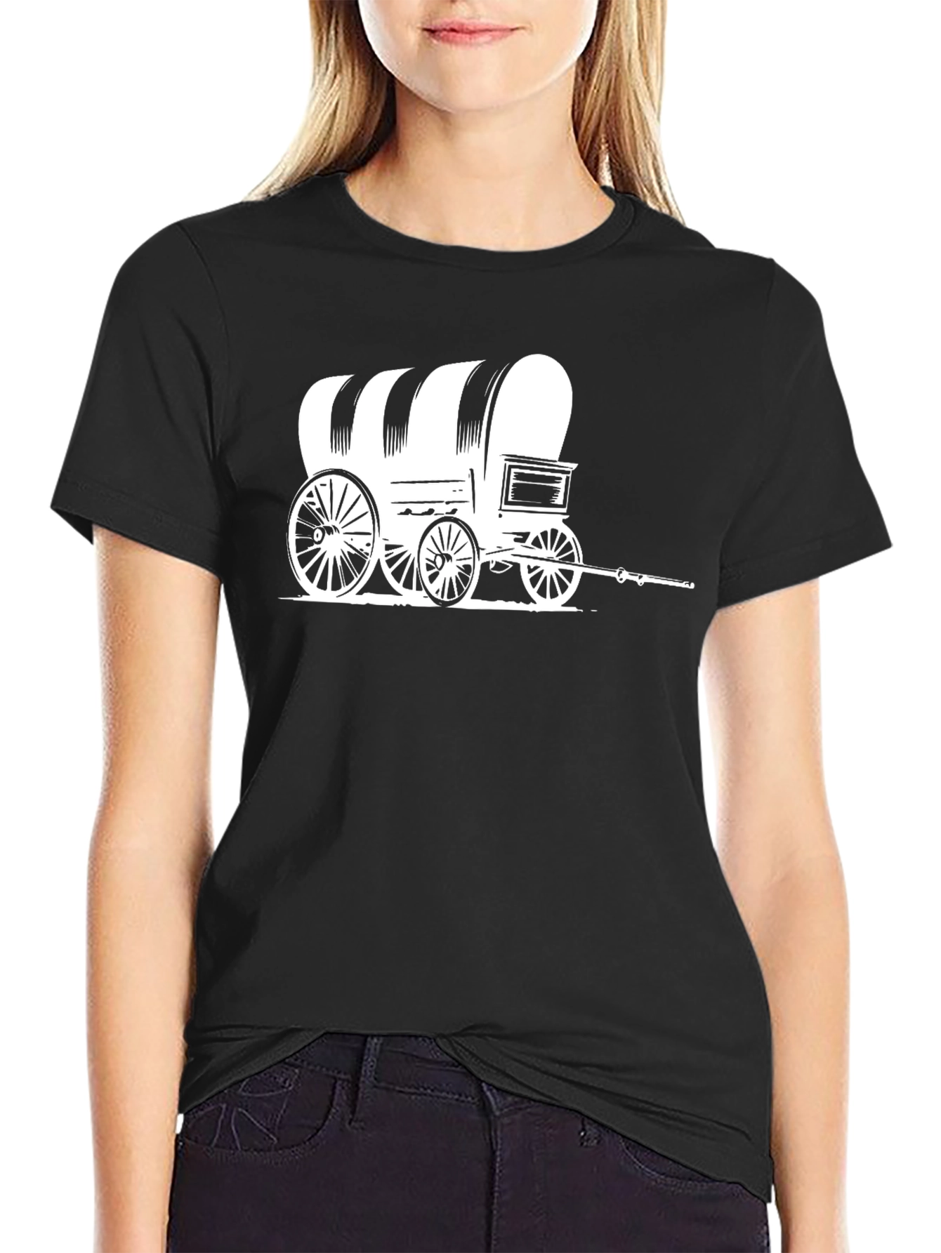 Covered Wagon Graphic Tee - Western Style