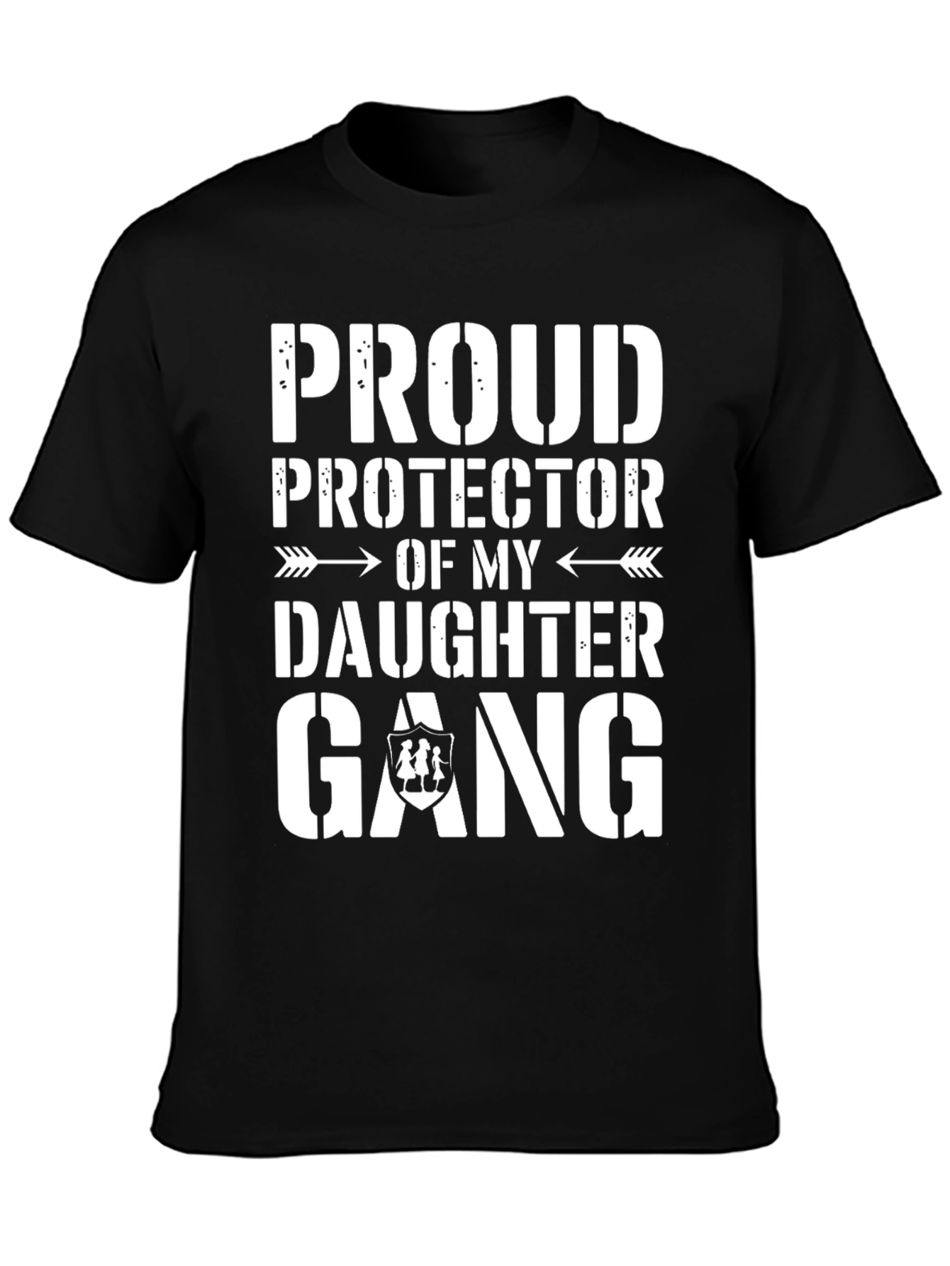 Proud Protector Daughter Gang Black Tee