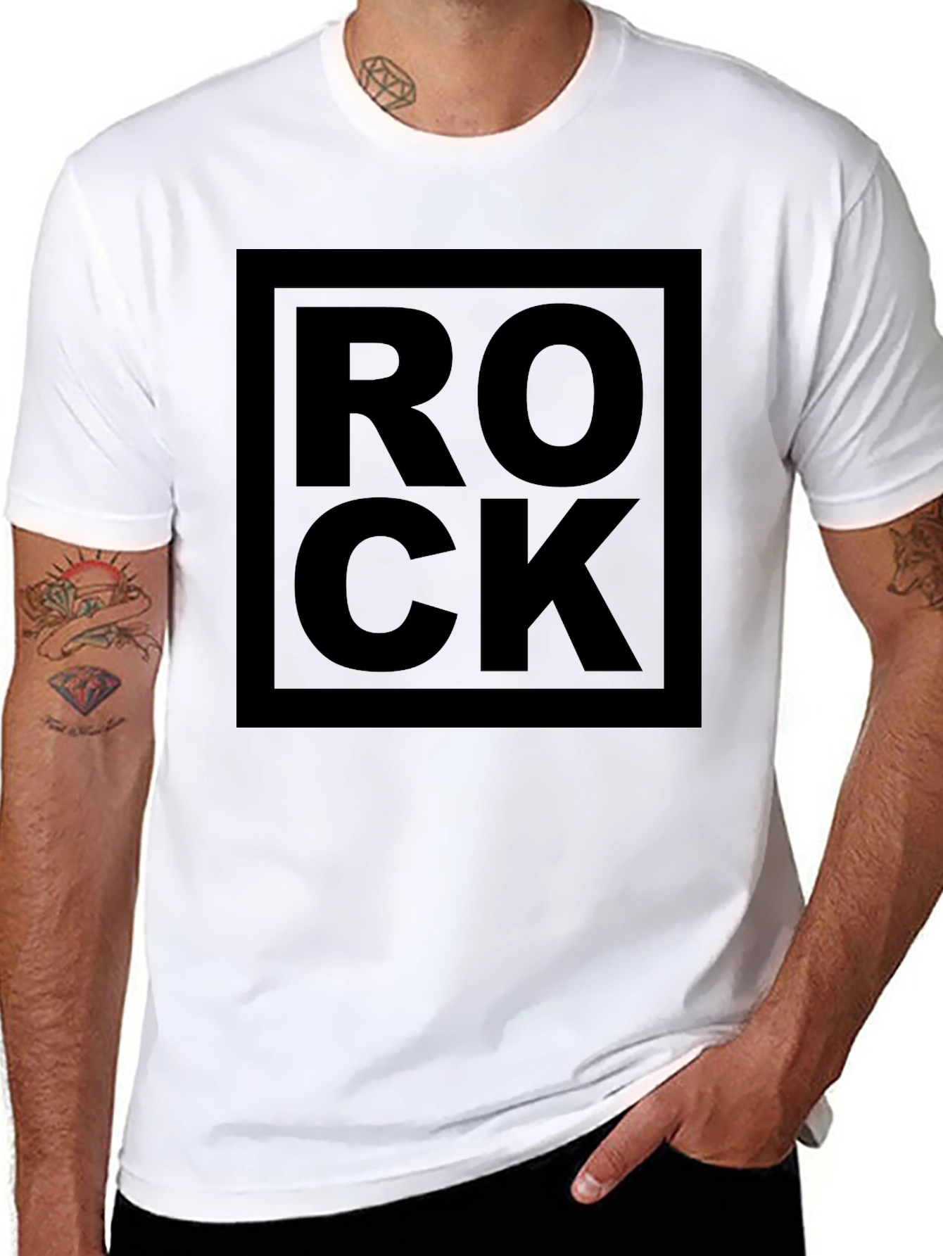 Rock Graphic Tee - Bold Black Design
