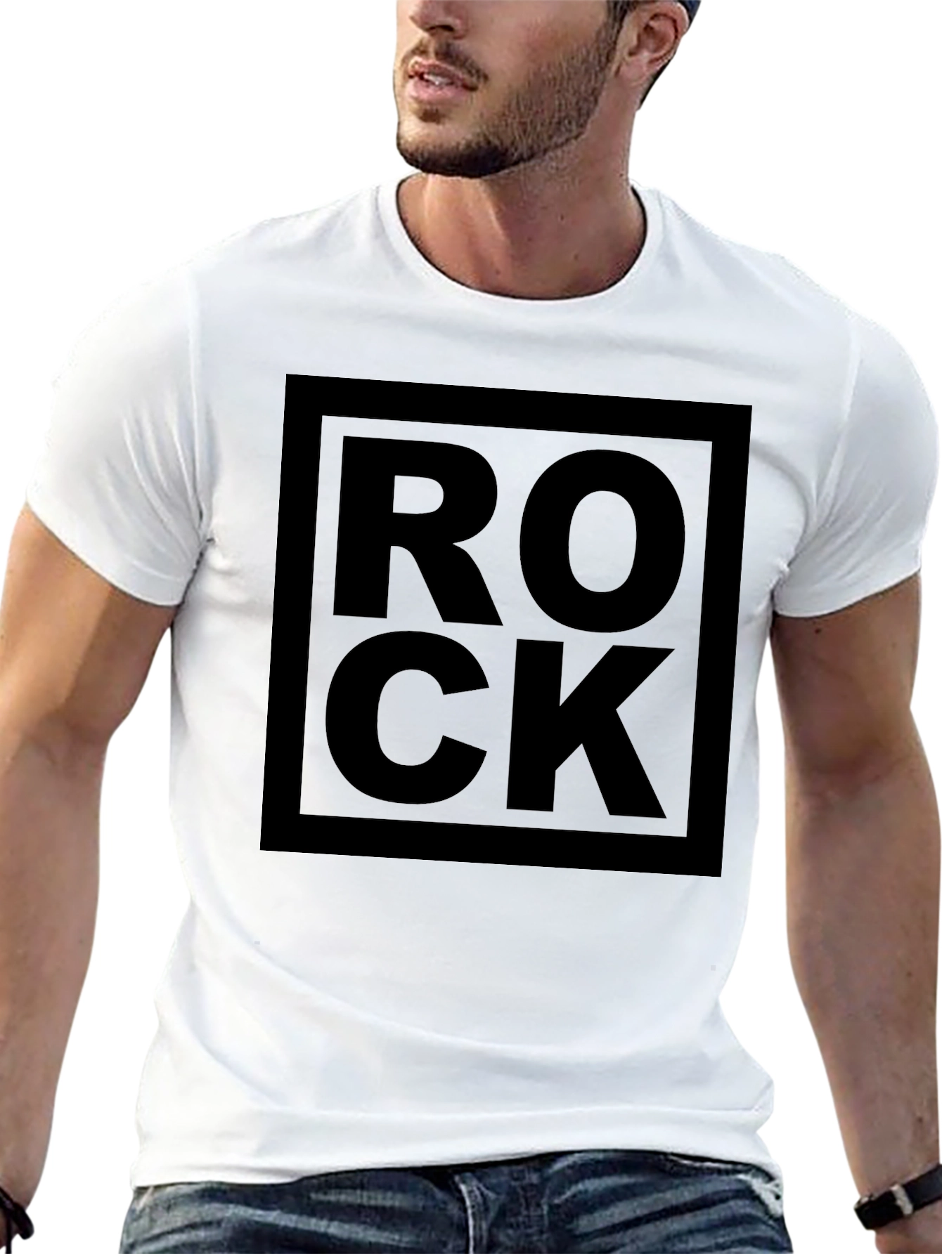 Rock Graphic Tee - Bold Black Design