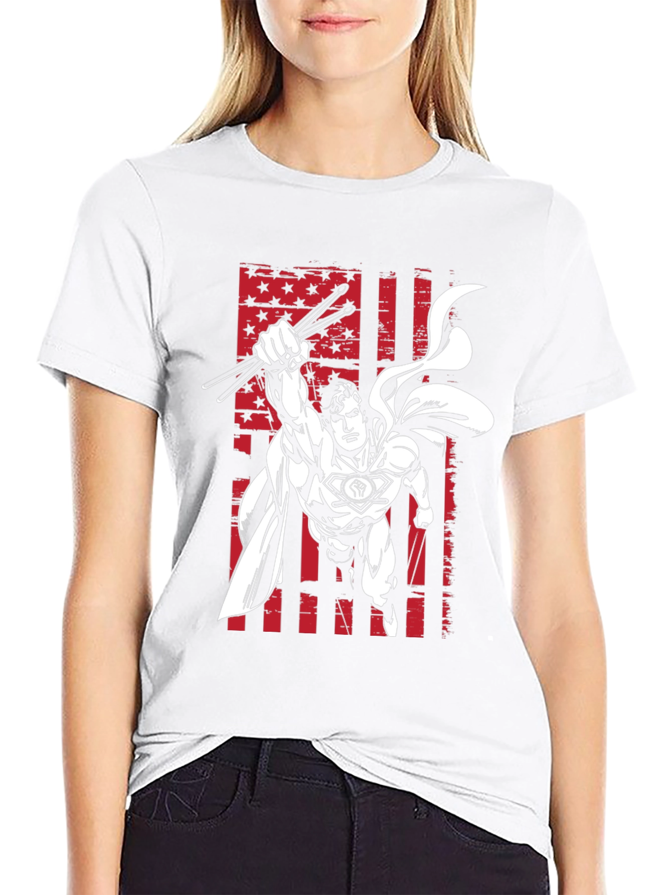 Superhero Drummer Graphic T-Shirt