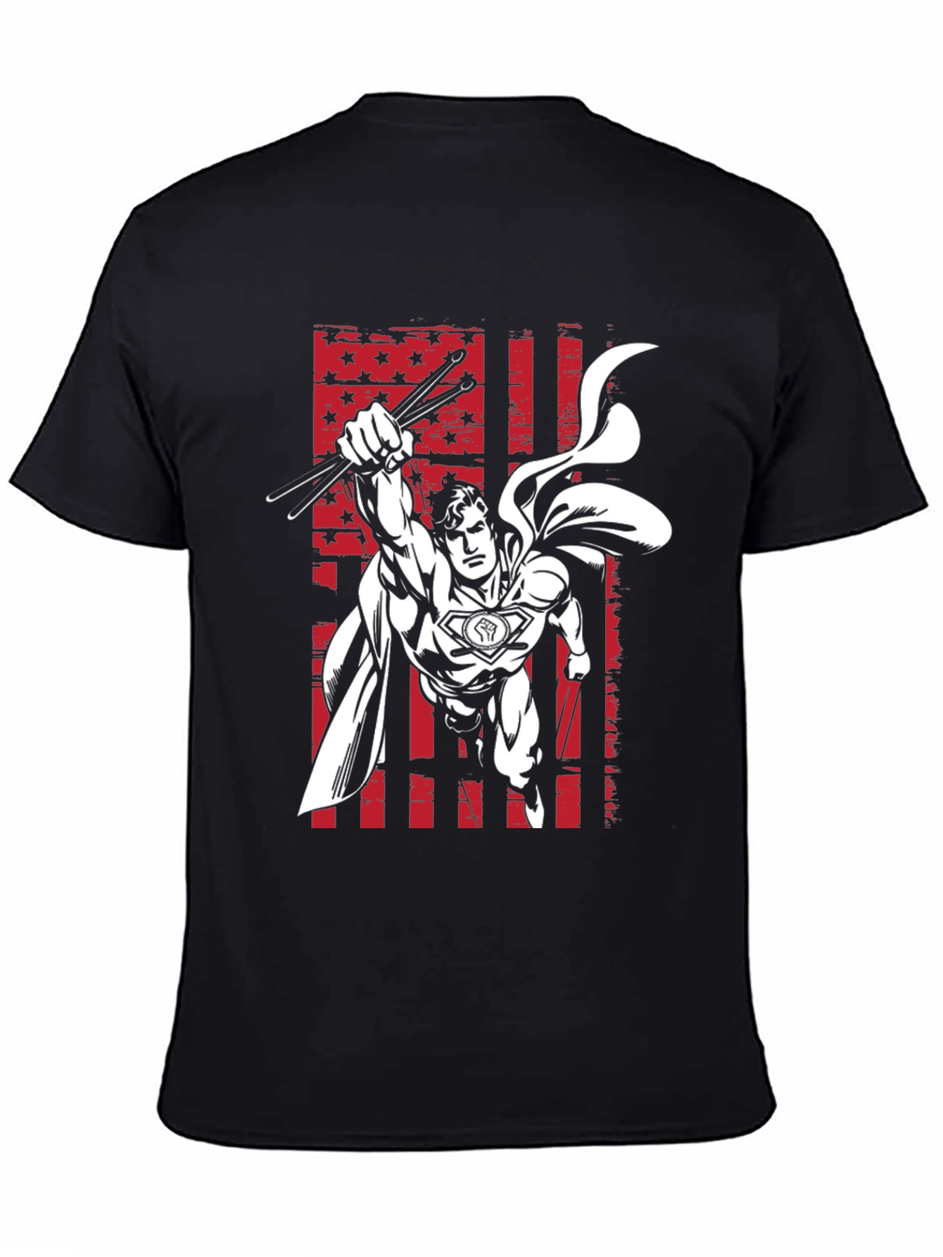 Superhero Drummer Graphic T-Shirt