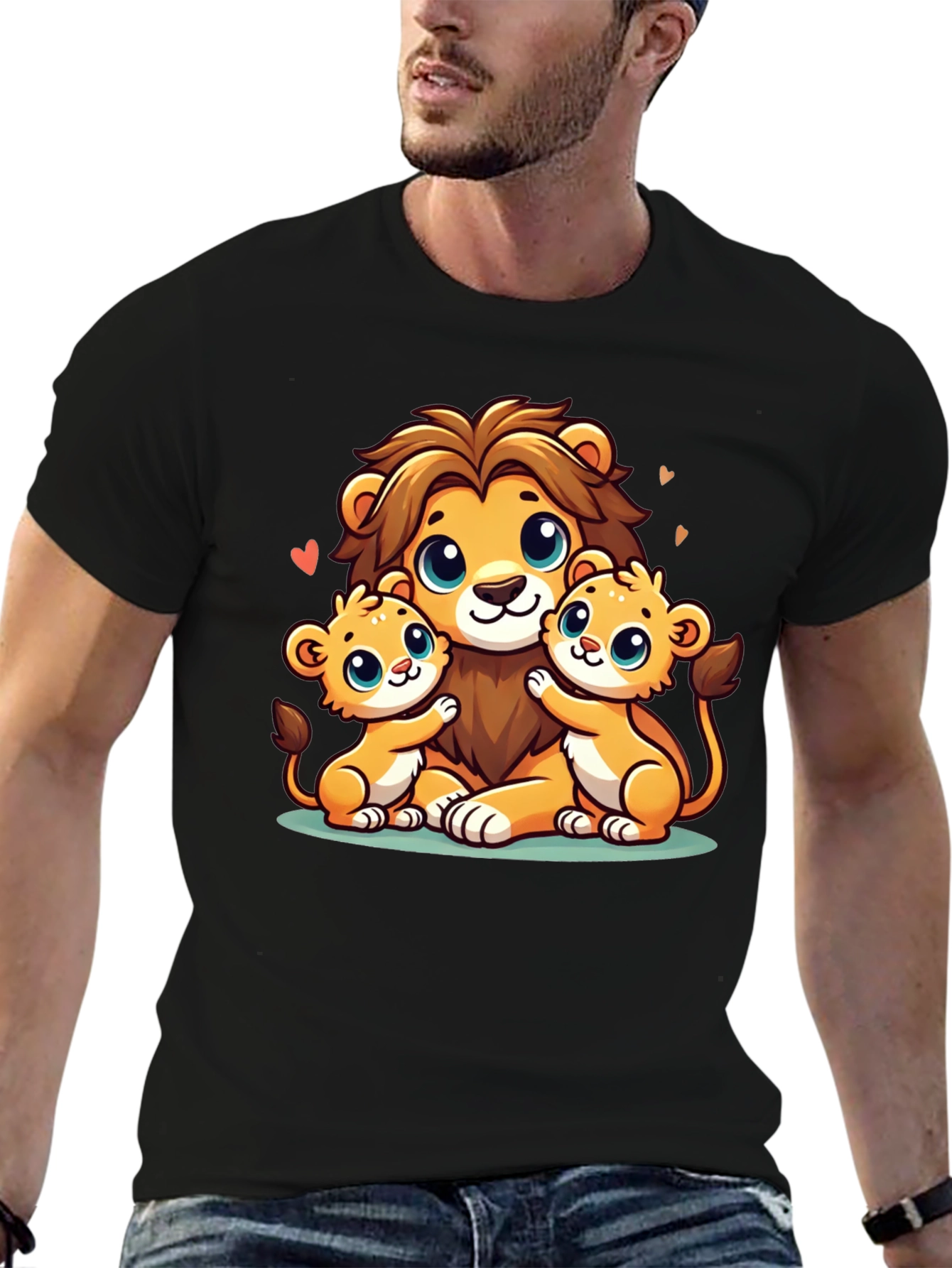 Cute Lion Family Graphic Tee