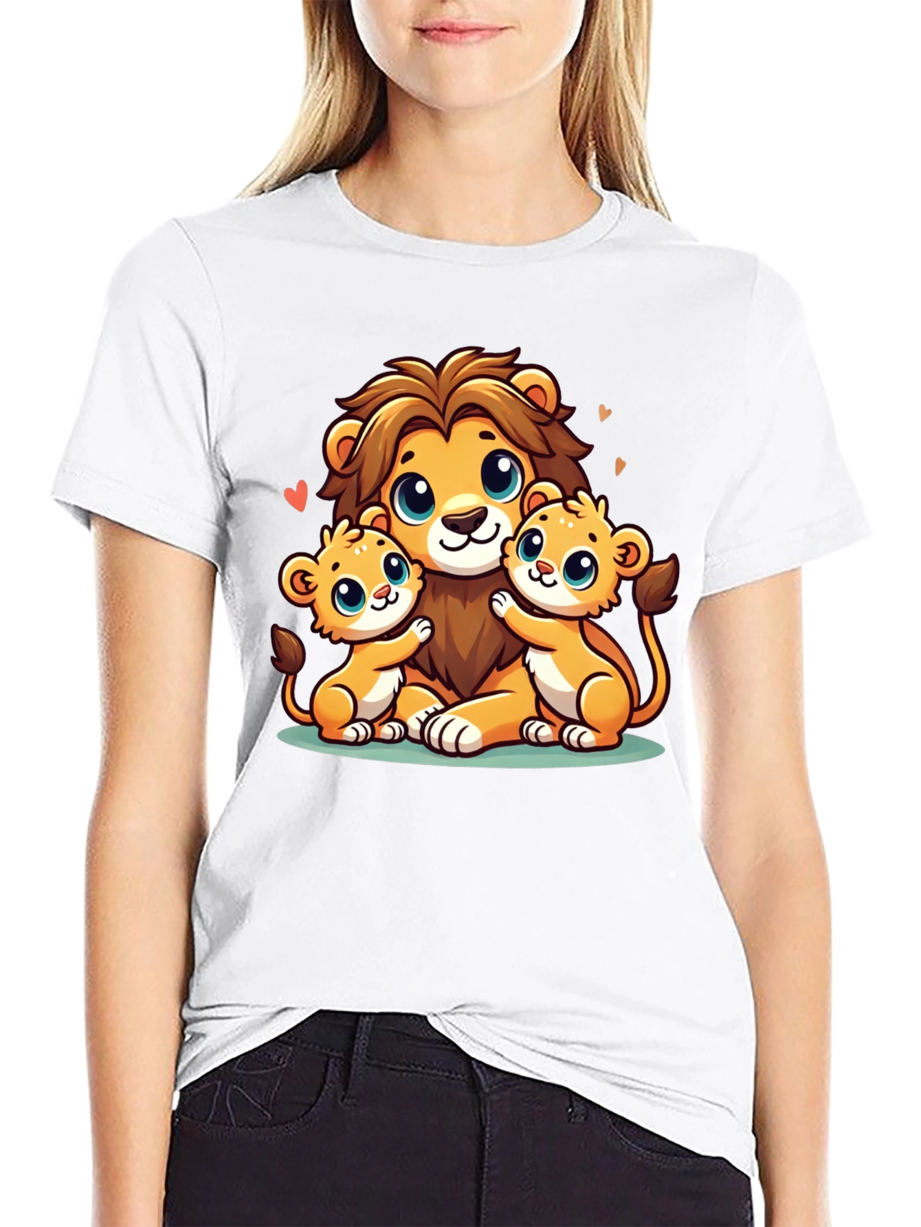 Cute Lion Family Graphic Tee