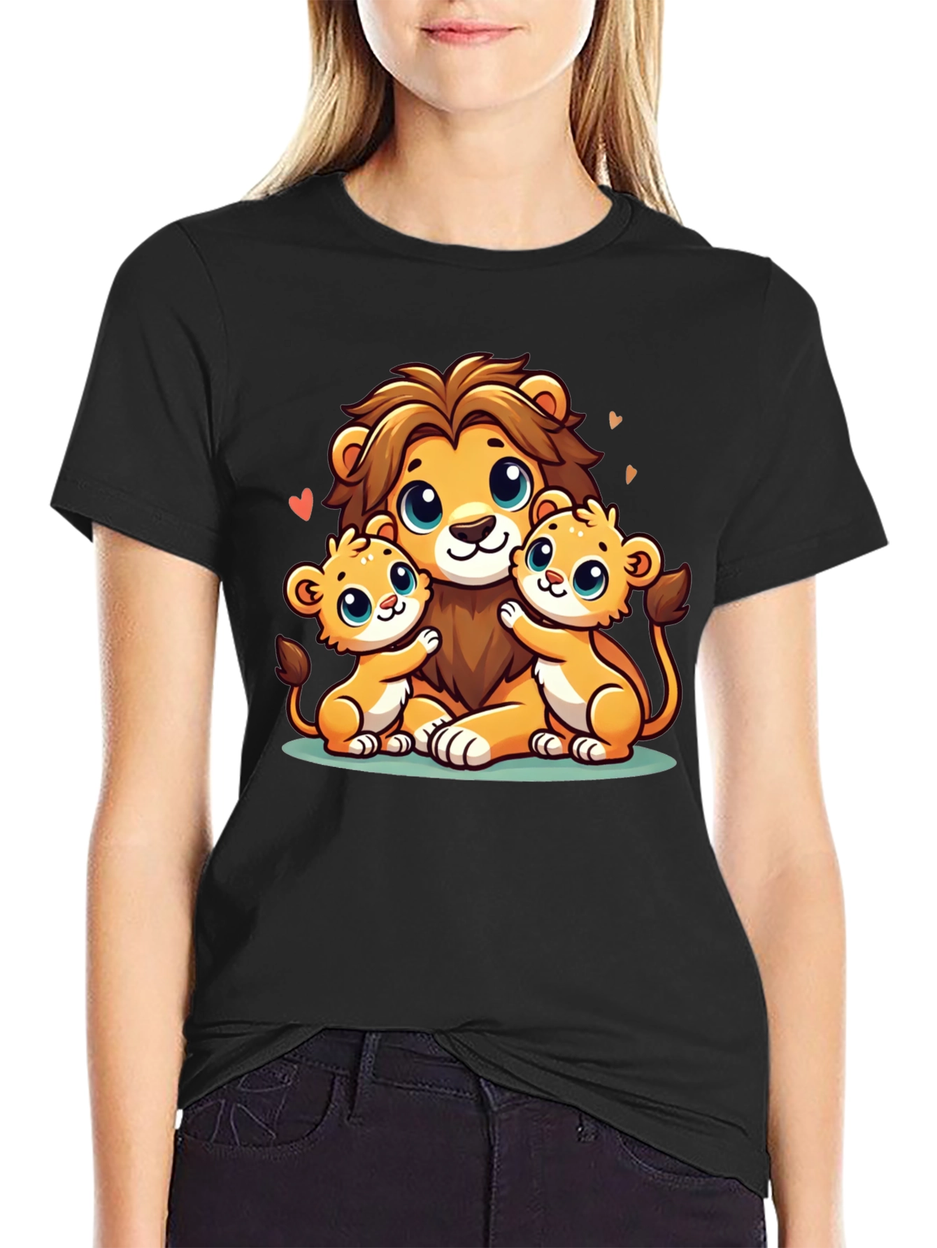 Cute Lion Family Graphic Tee