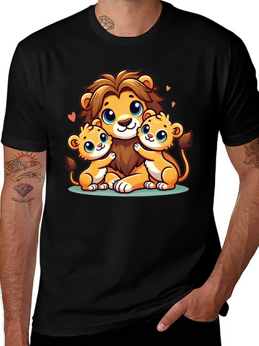 Cute Lion Family Graphic Tee