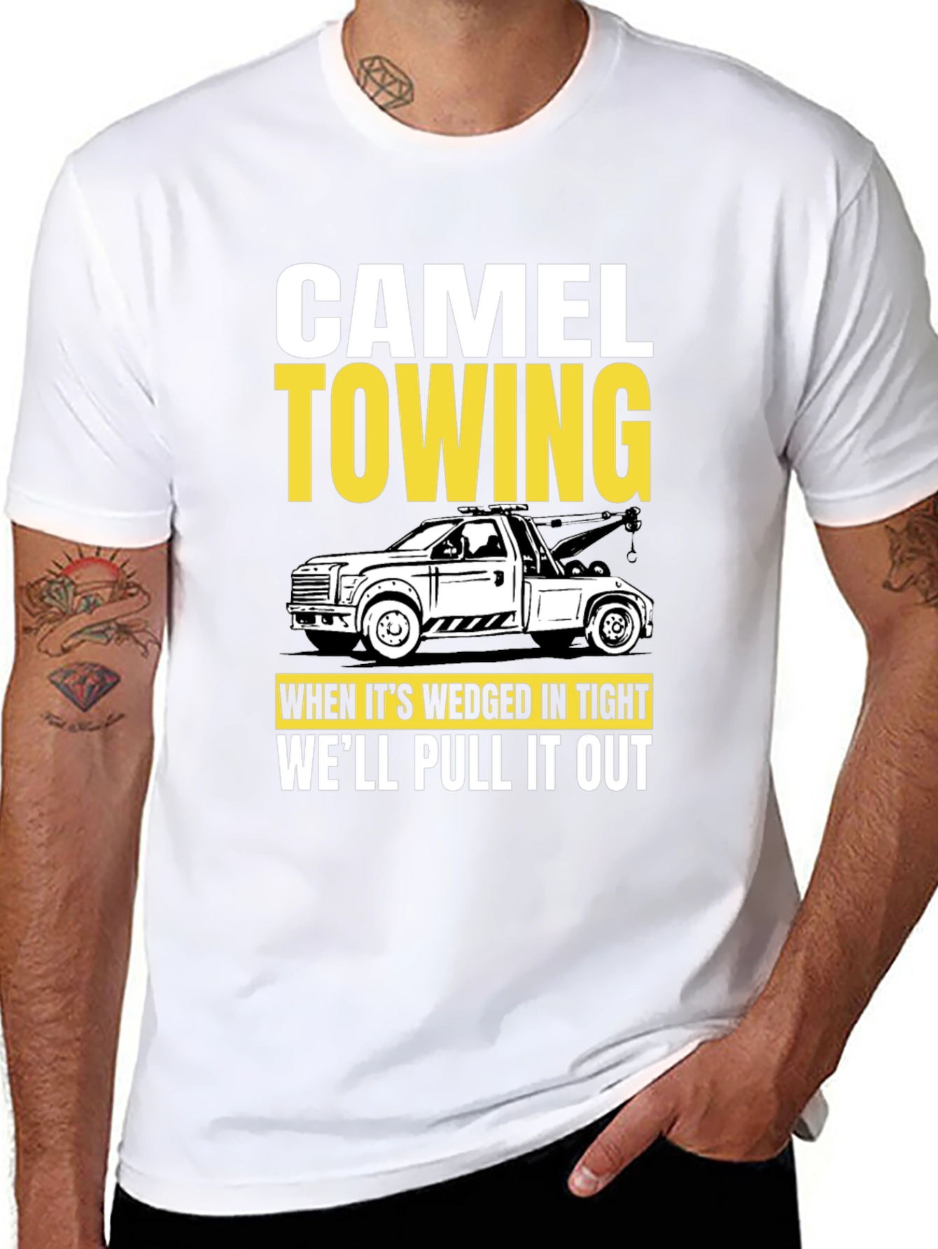 Camel Towing Funny Graphic Tee Shirt