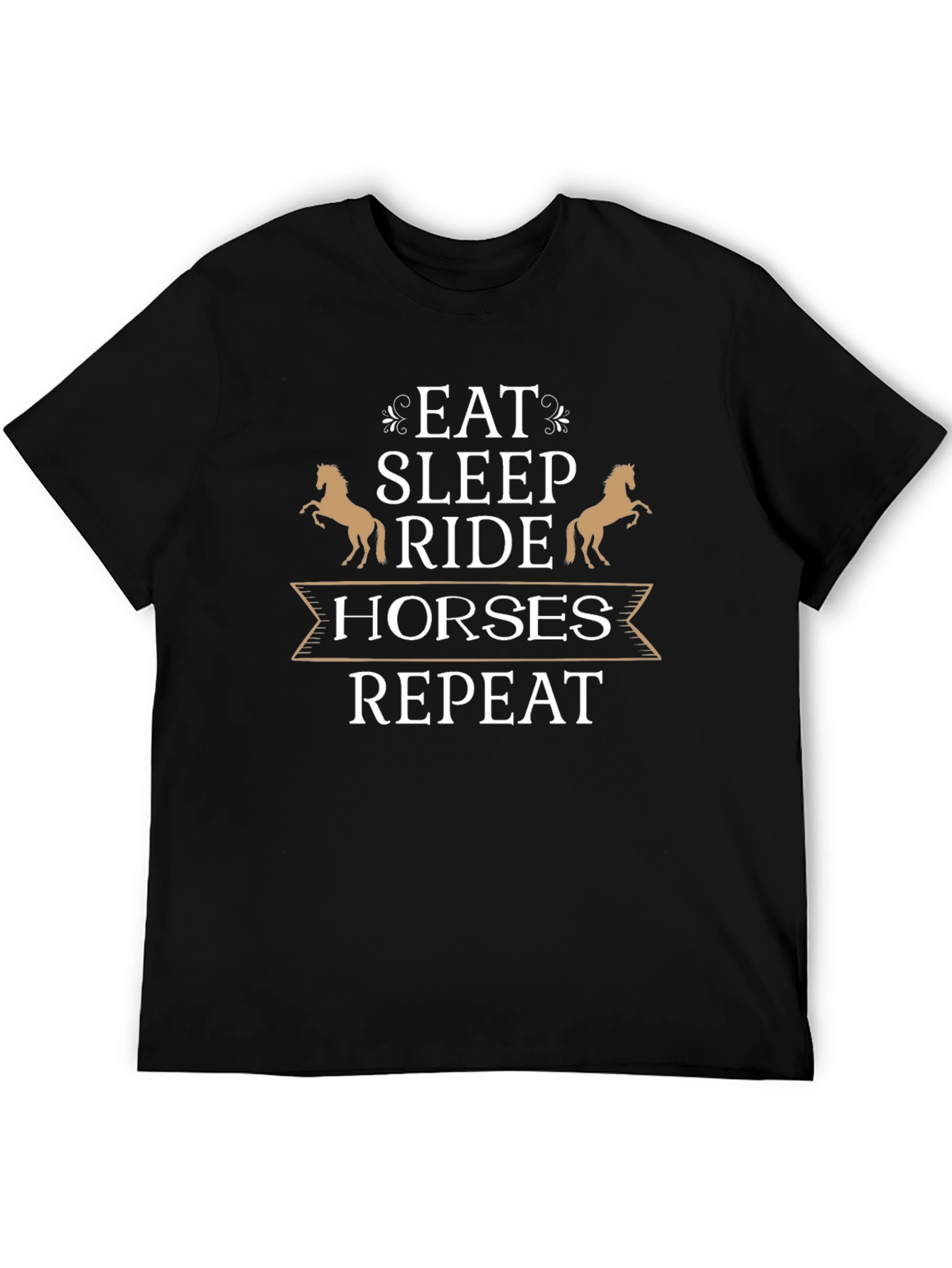 Eat Sleep Ride Horses Repeat Graphic T-Shirt