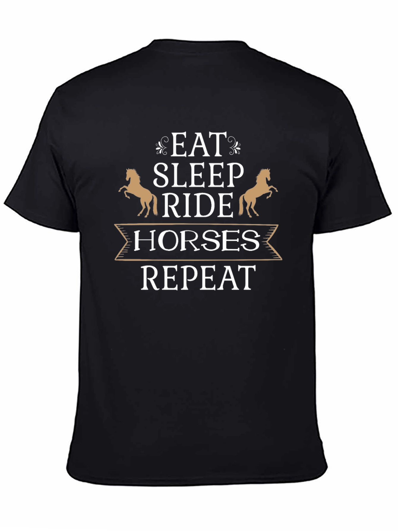 Eat Sleep Ride Horses Repeat Graphic T-Shirt