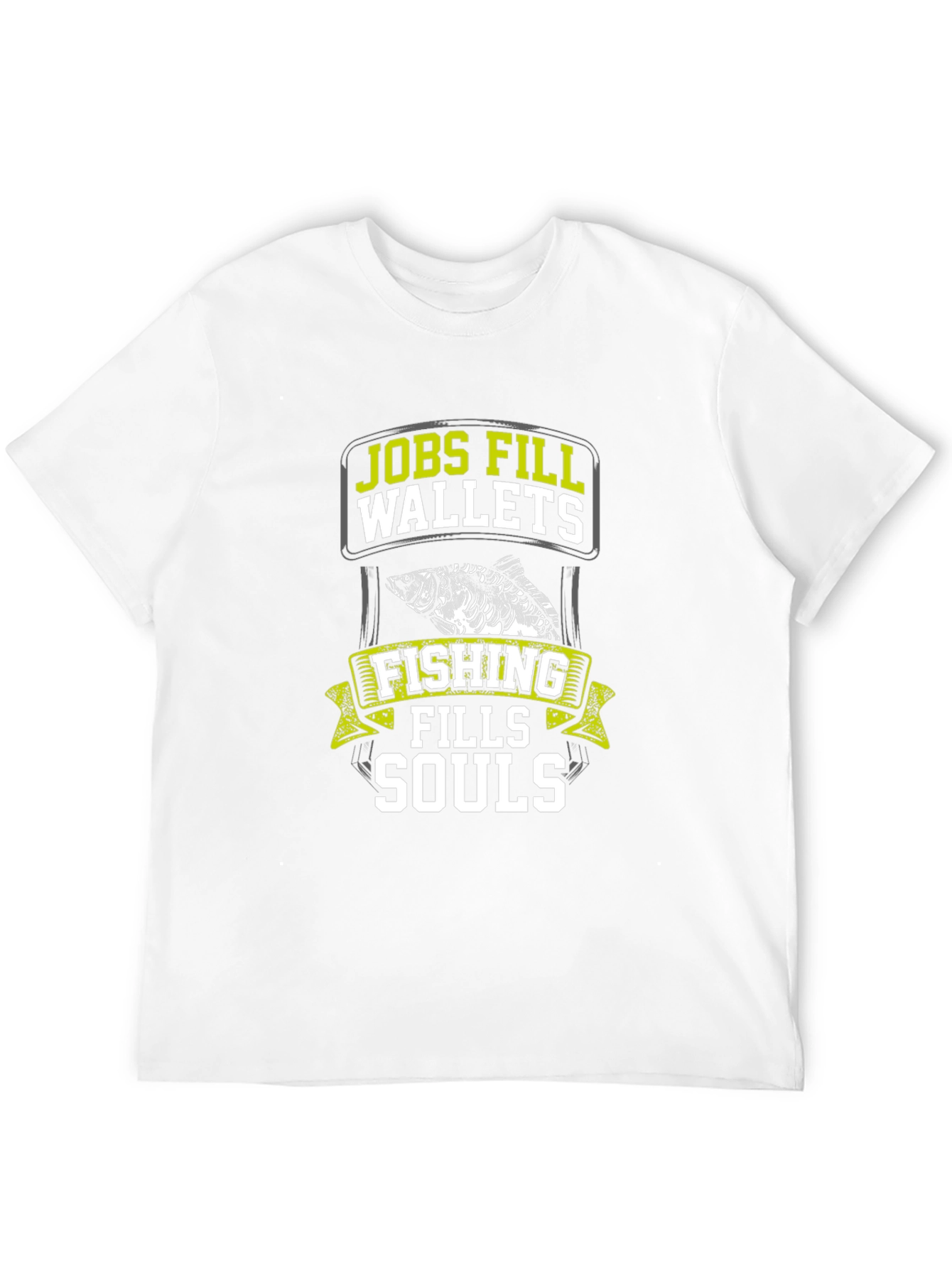 Fishing Fills Souls T-Shirt - Black
