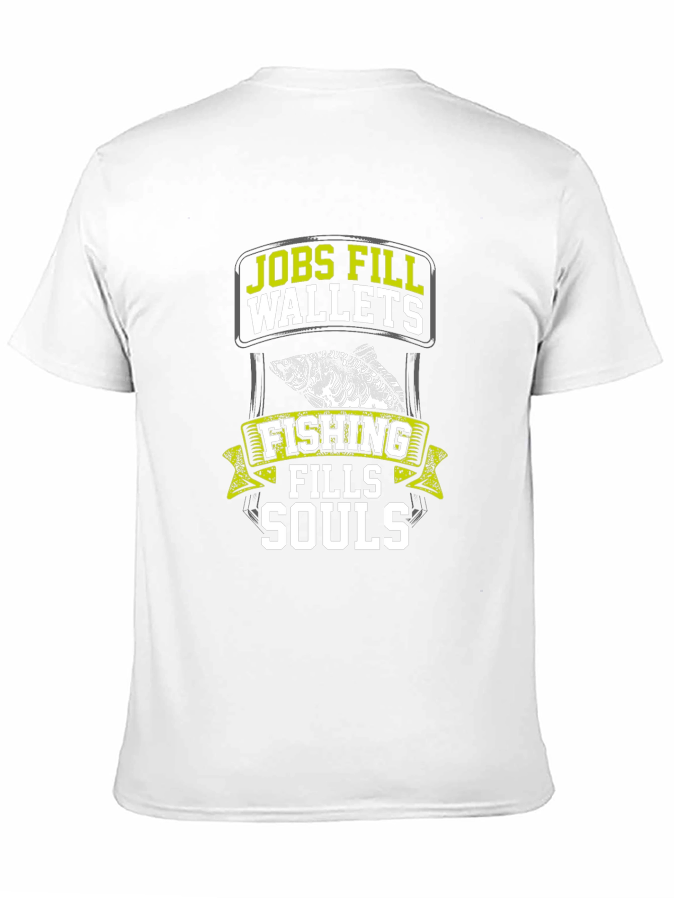 Fishing Fills Souls T-Shirt - Black