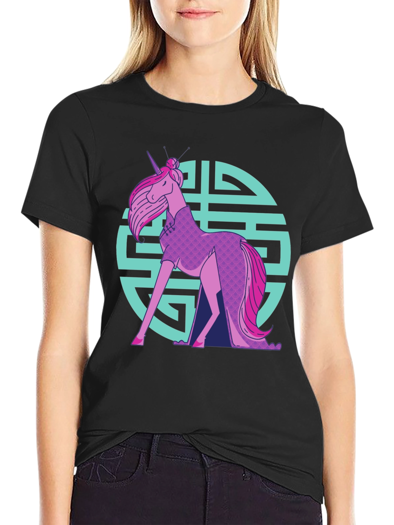 Unicorn Chinese Dress T-Shirt
