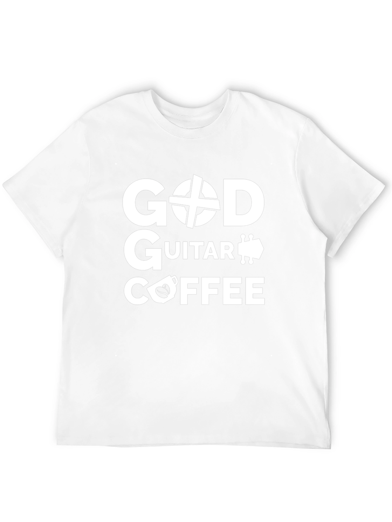 God Guitar Coffee Black T-Shirt