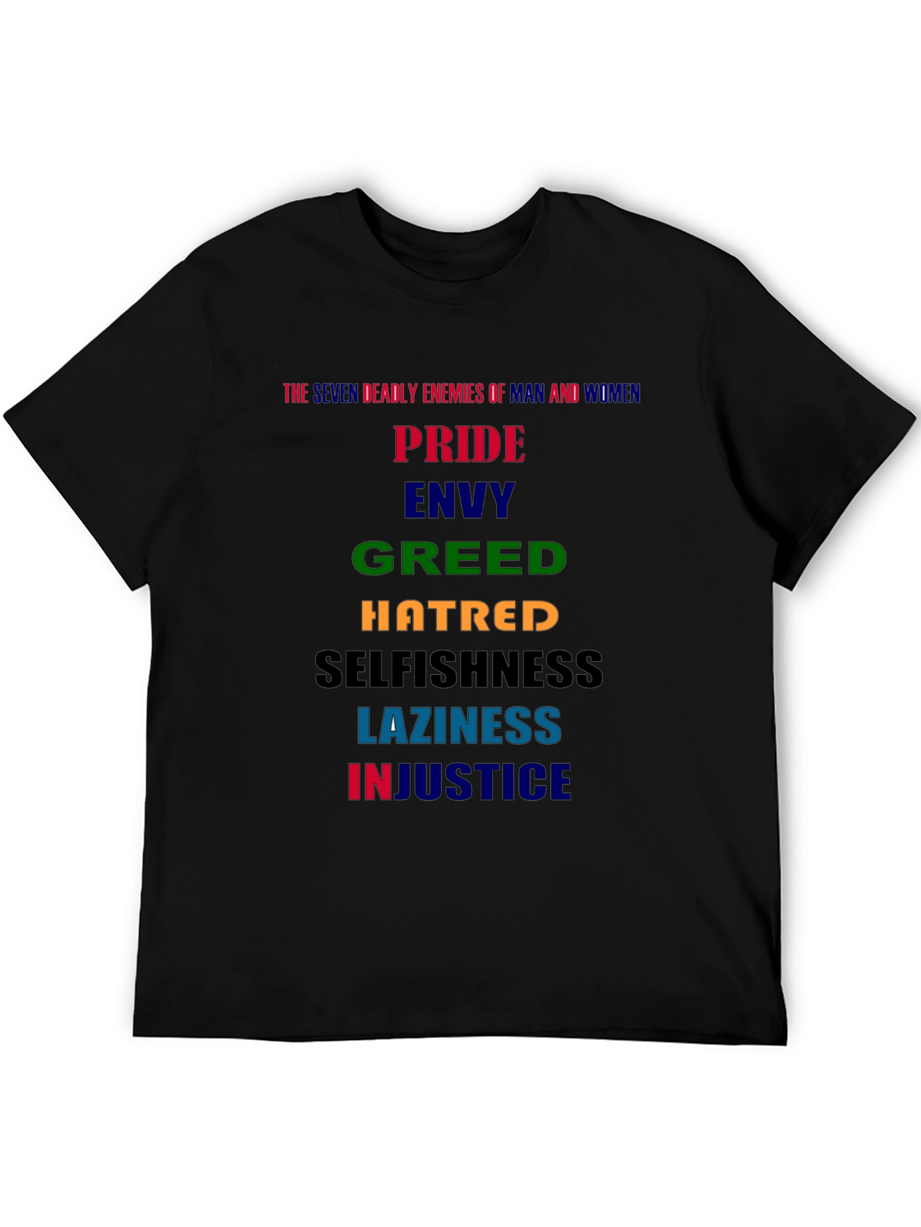 Seven Deadly Enemies Graphic T-Shirt