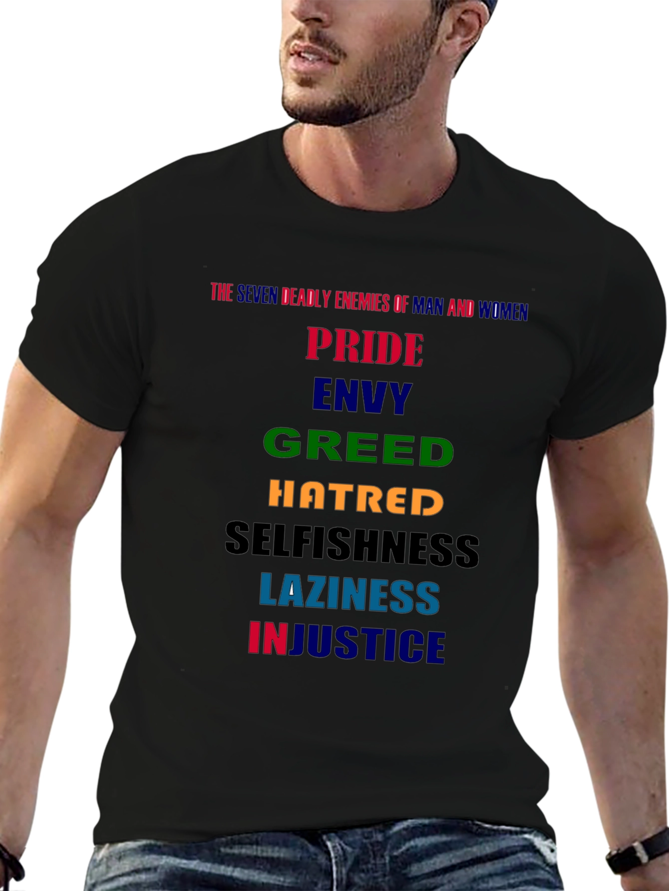 Seven Deadly Enemies Graphic T-Shirt