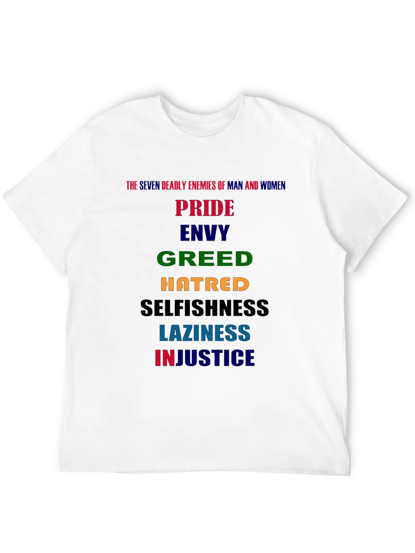 Seven Deadly Enemies Graphic T-Shirt