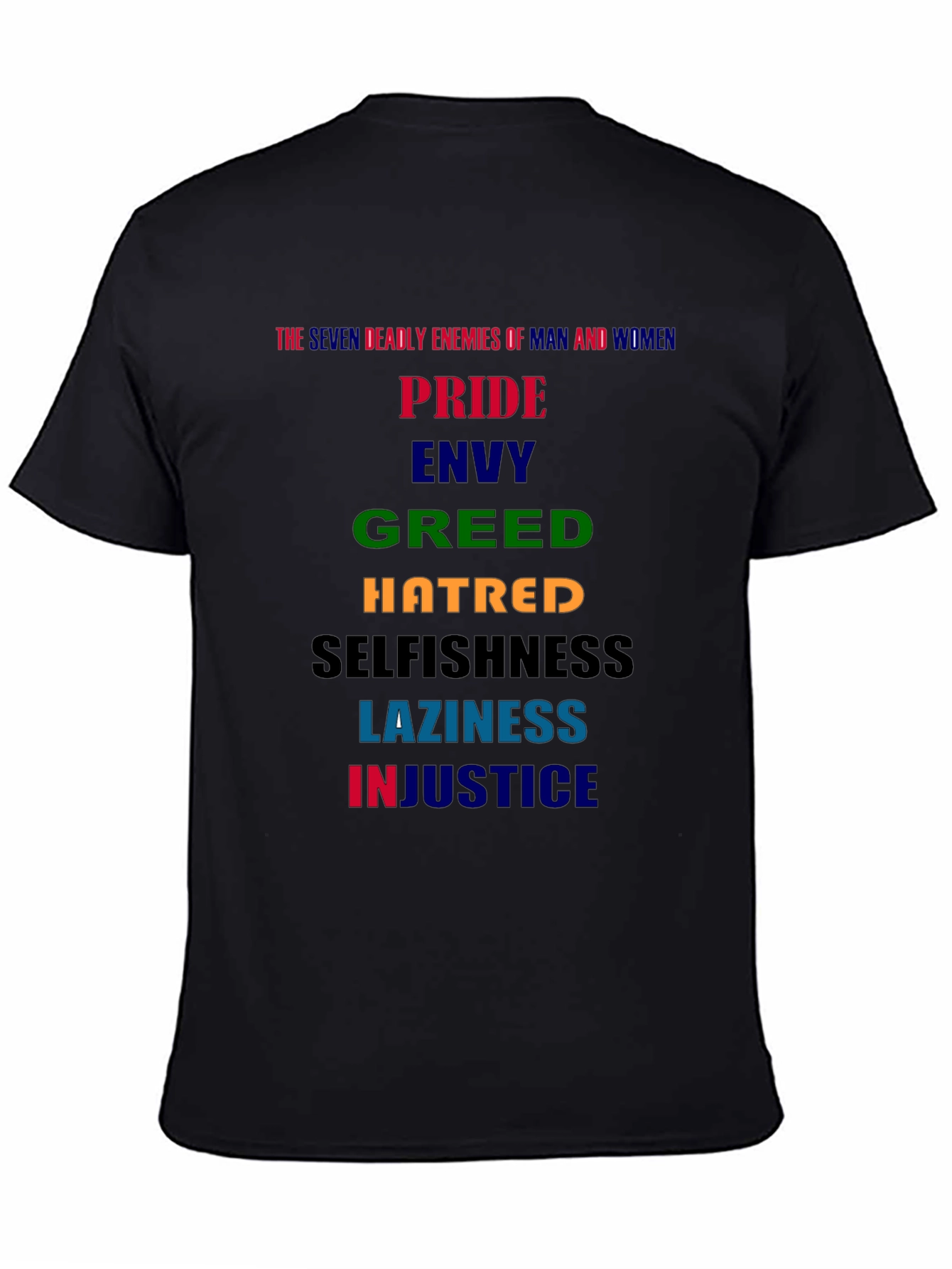 Seven Deadly Enemies Graphic T-Shirt