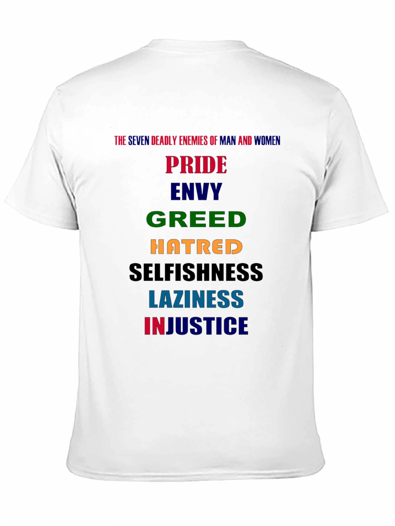 Seven Deadly Enemies Graphic T-Shirt