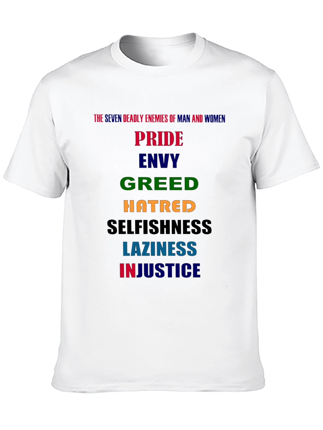 Seven Deadly Enemies Graphic T-Shirt