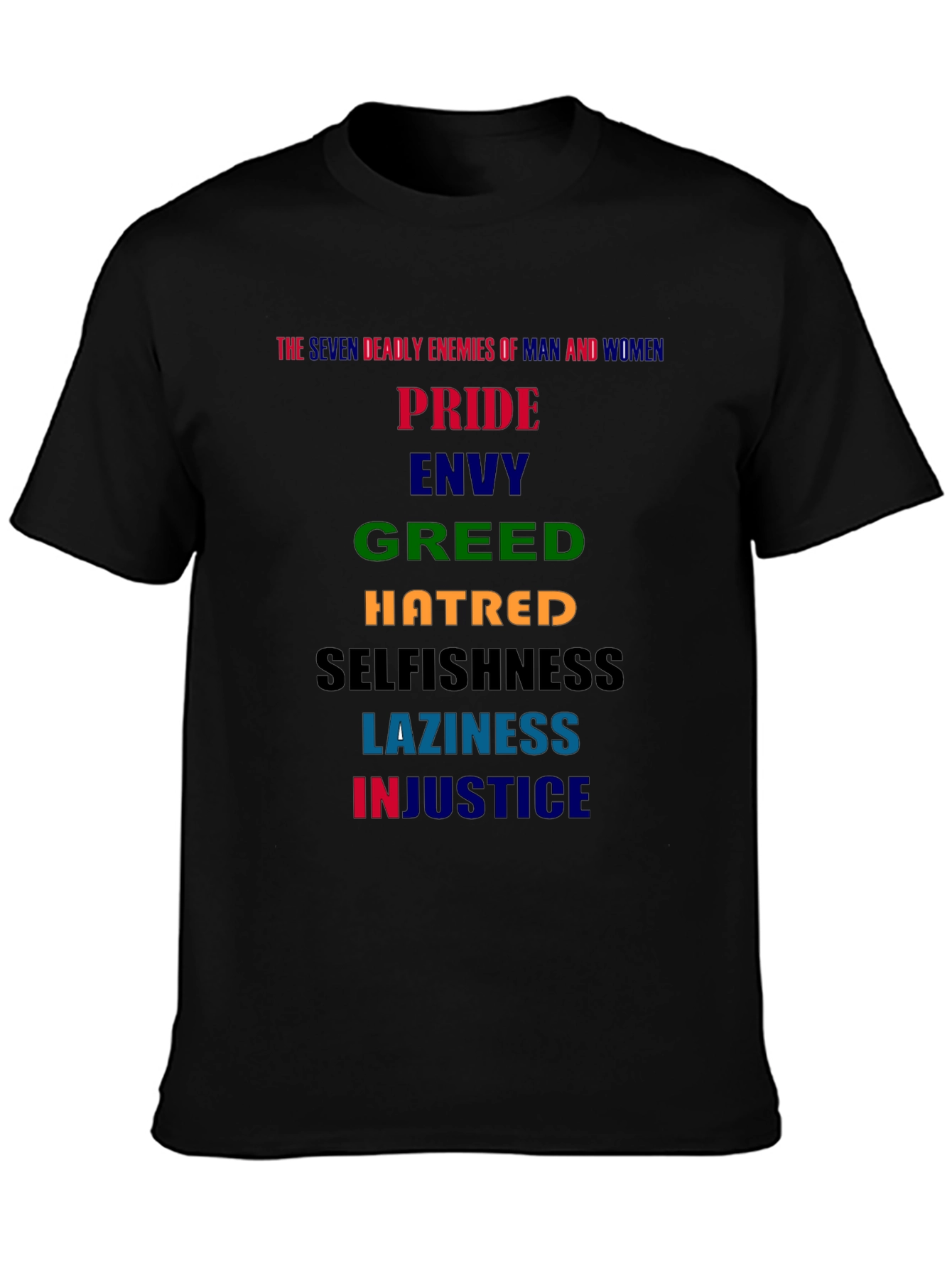 Seven Deadly Enemies Graphic T-Shirt