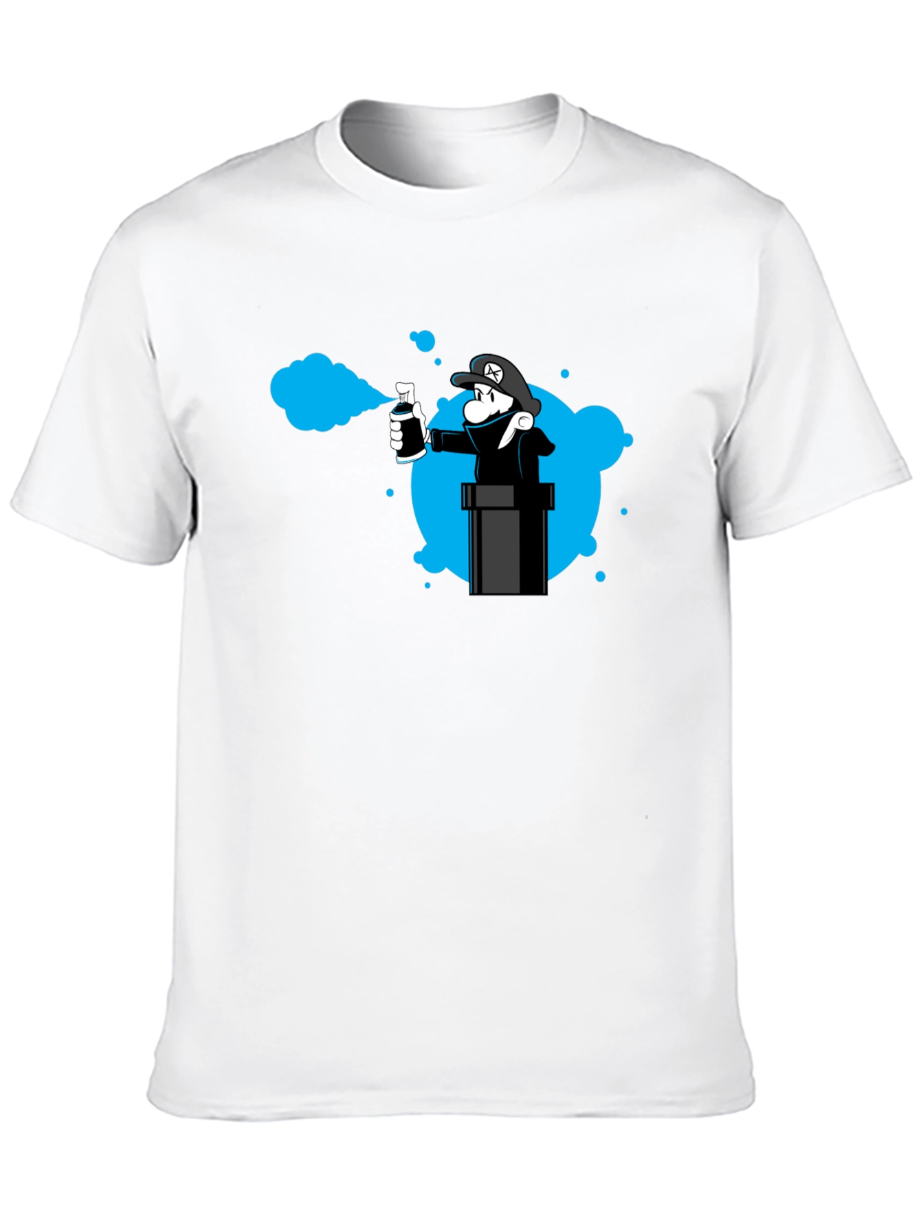Mario Graffiti Artist Black T-Shirt - Unique Design