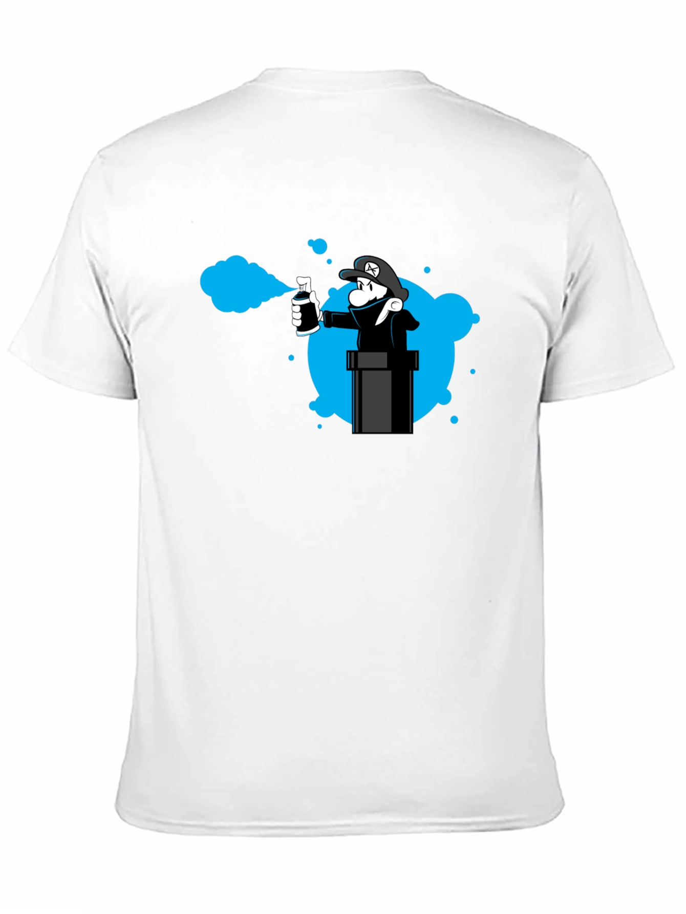 Mario Graffiti Artist Black T-Shirt - Unique Design