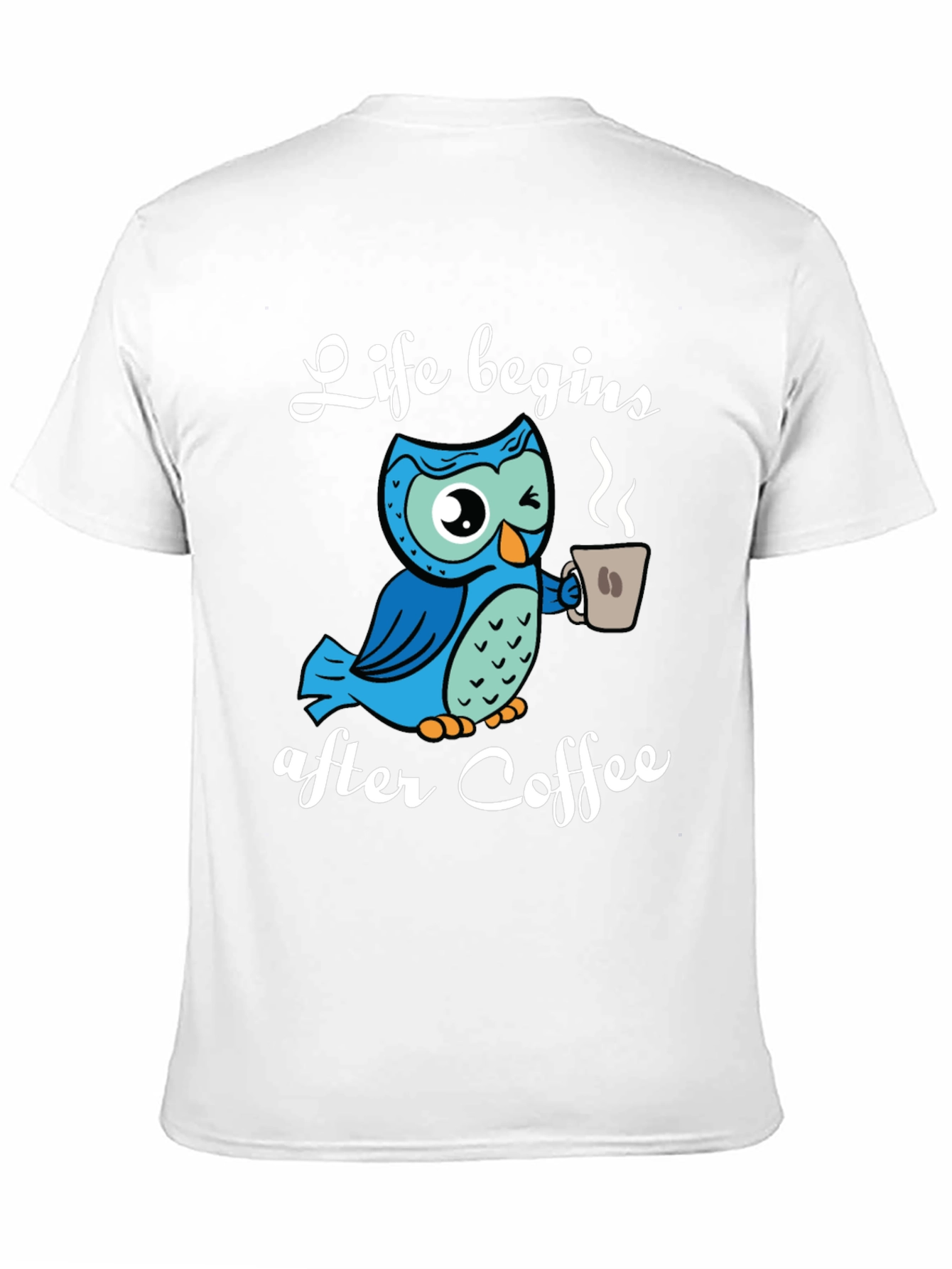 Life Begins After Coffee Owl Graphic Tee