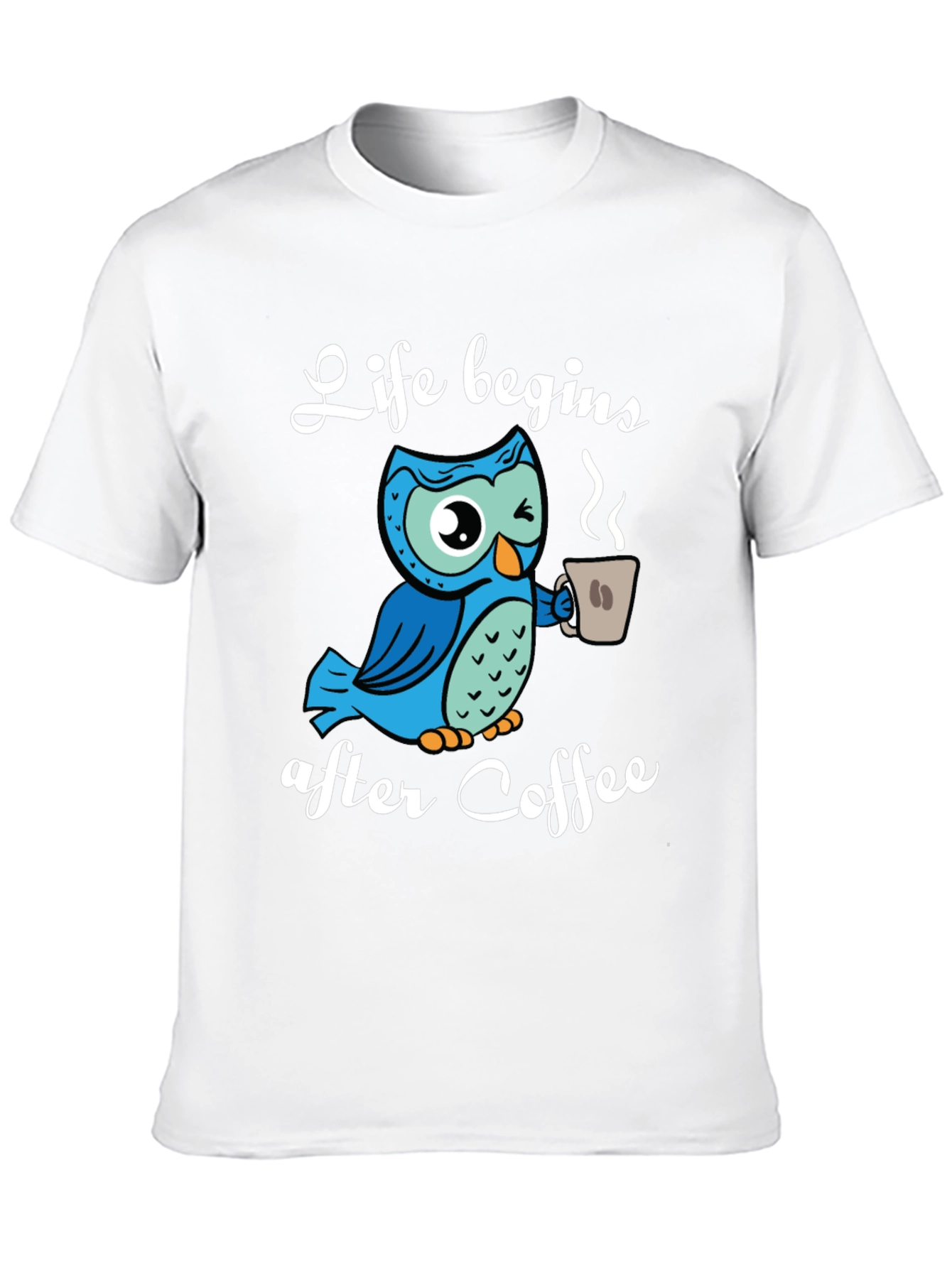 Life Begins After Coffee Owl Graphic Tee