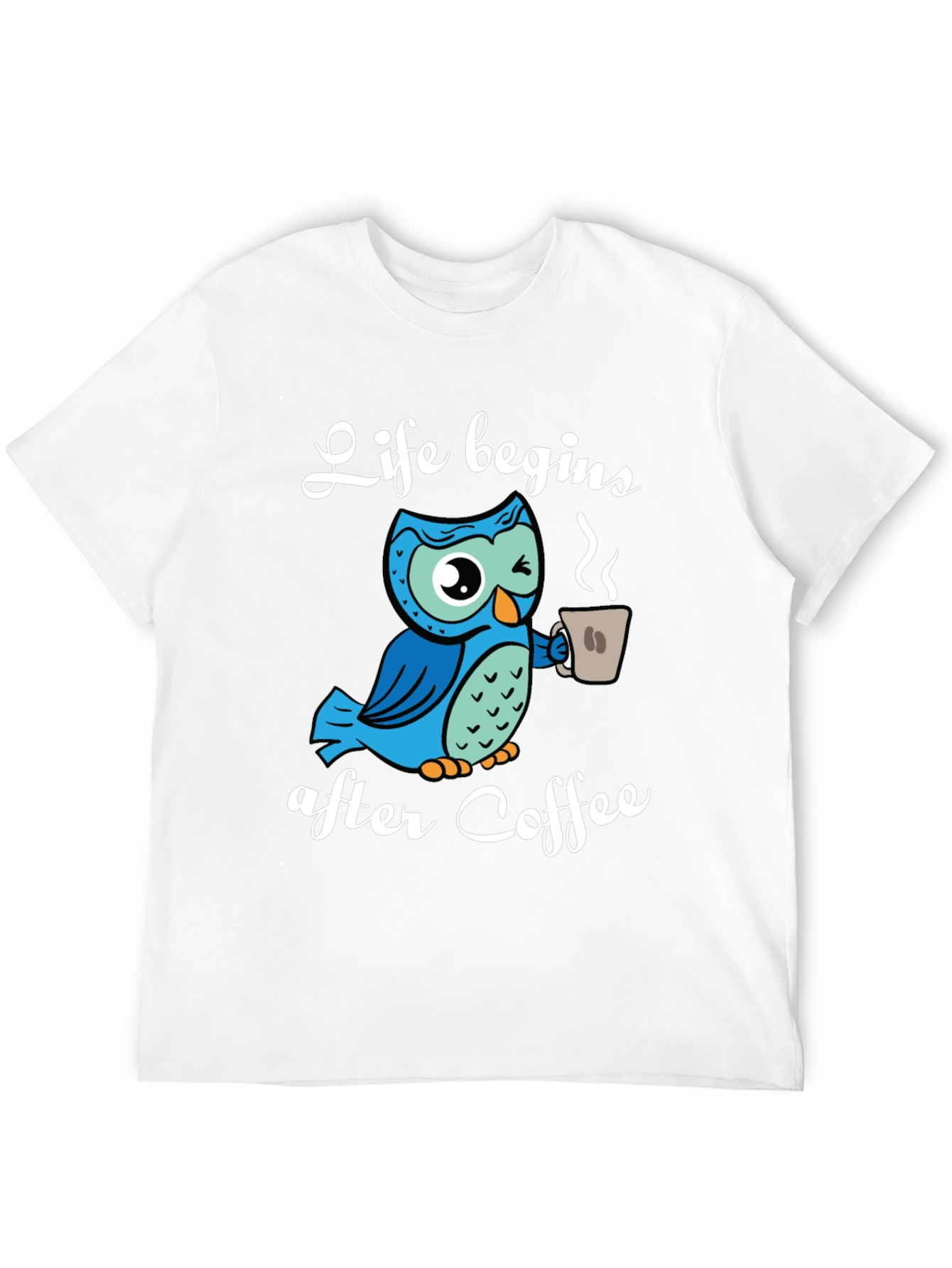 Life Begins After Coffee Owl Graphic Tee