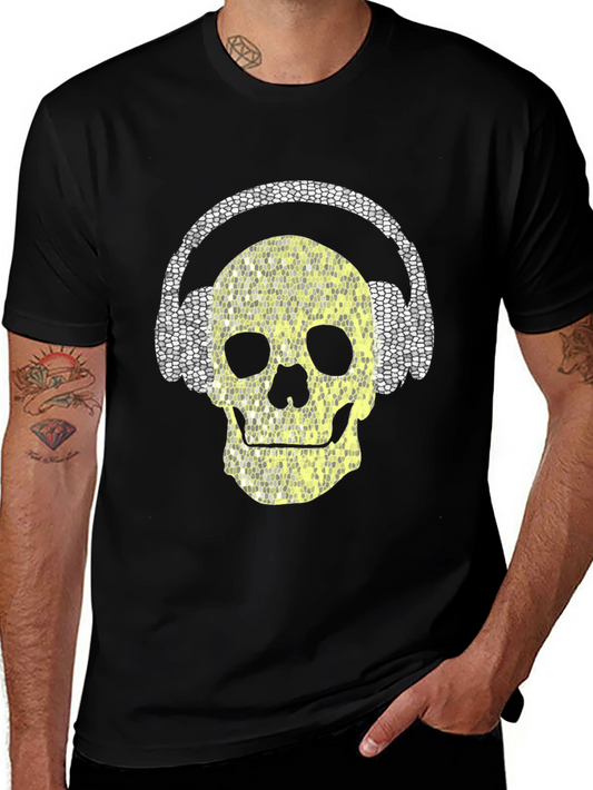 Skull Headphones Graphic T-Shirt