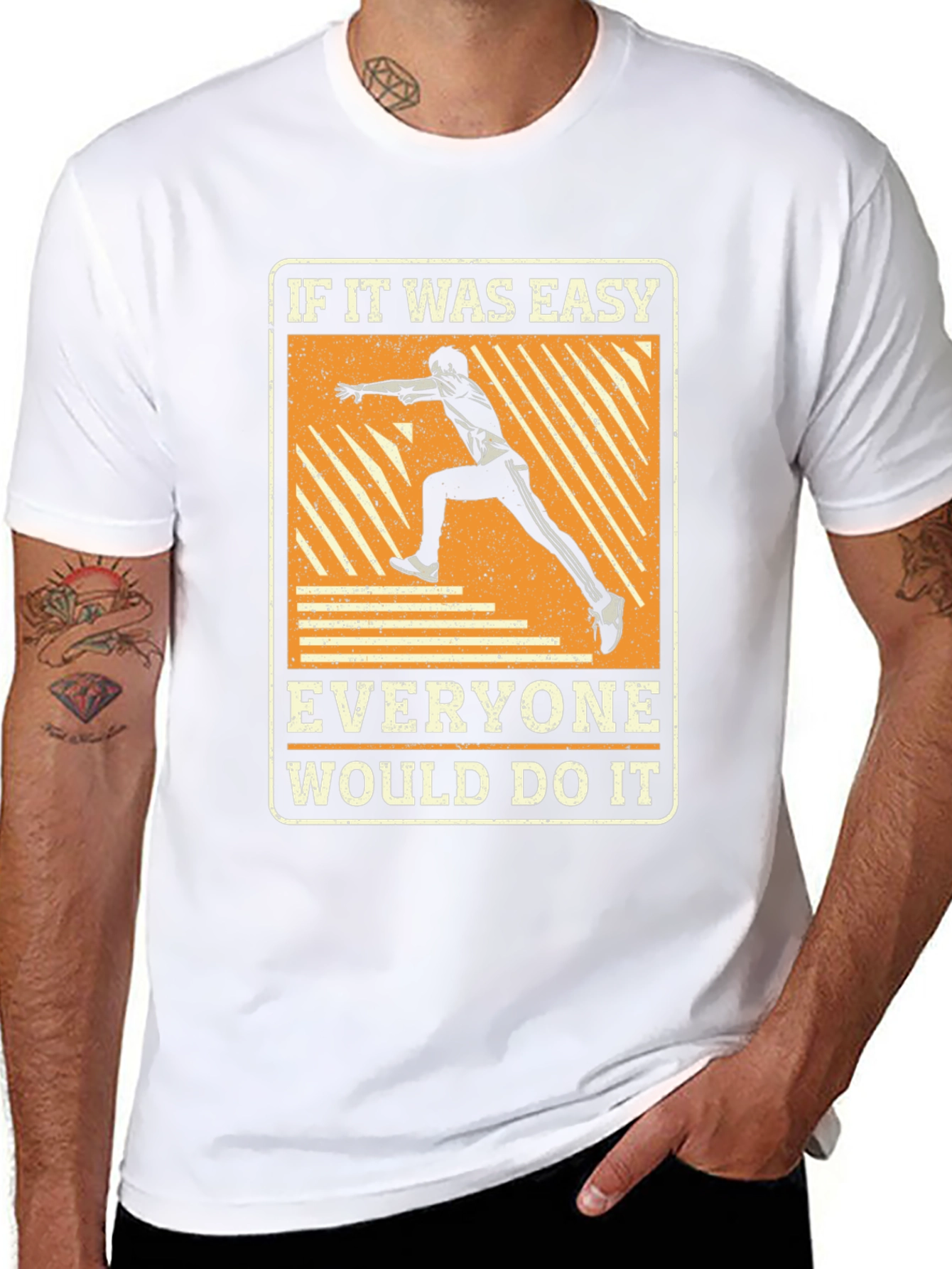 Motivational Runner T-Shirt - If It Was Easy