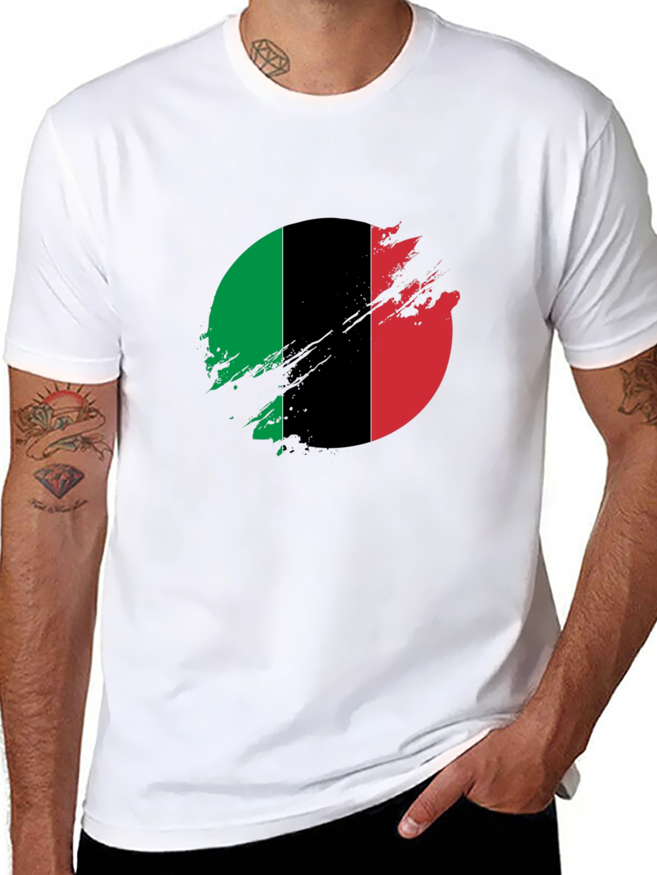 Distressed Pan-African Flag T-Shirt