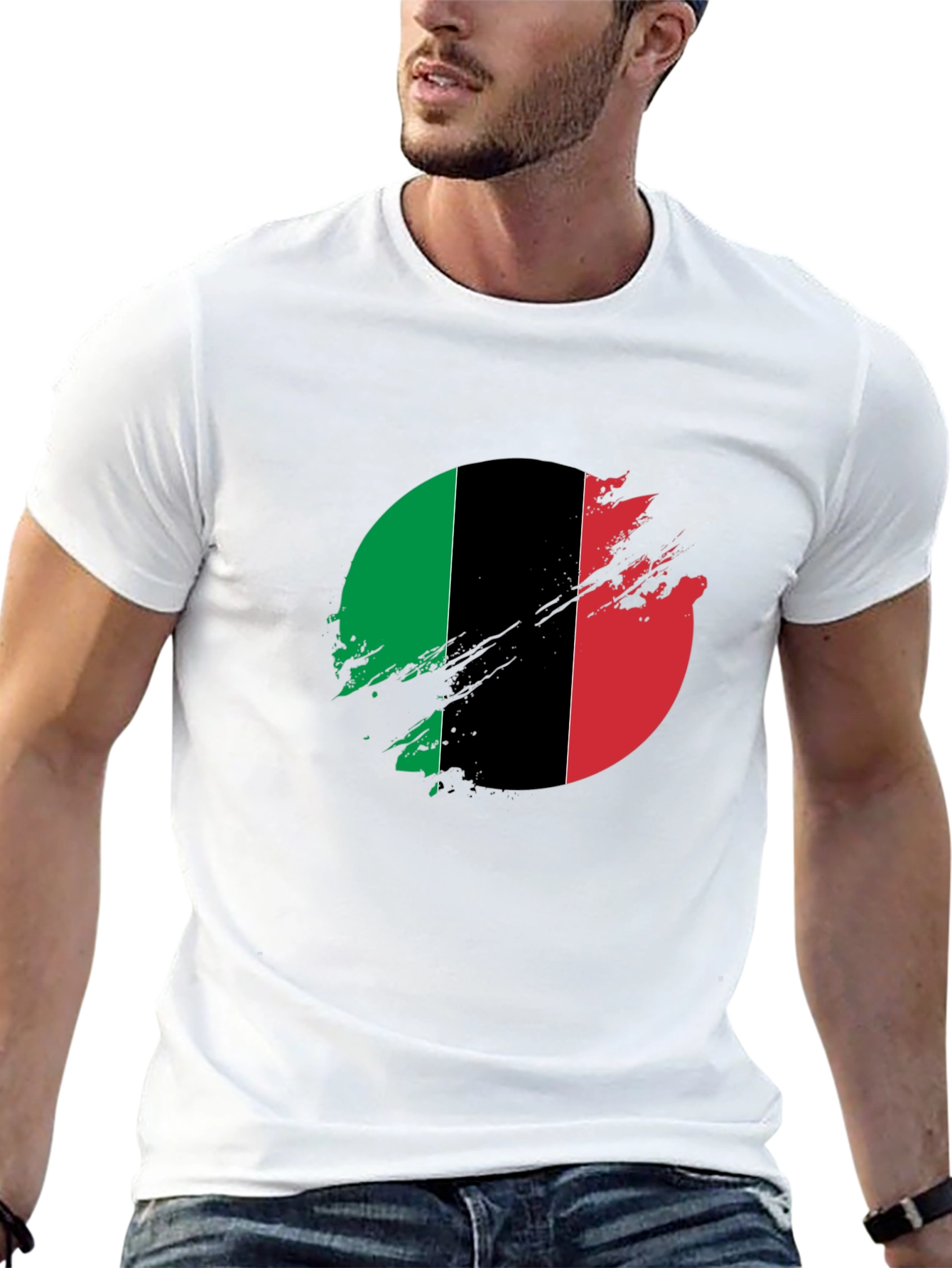 Distressed Pan-African Flag T-Shirt