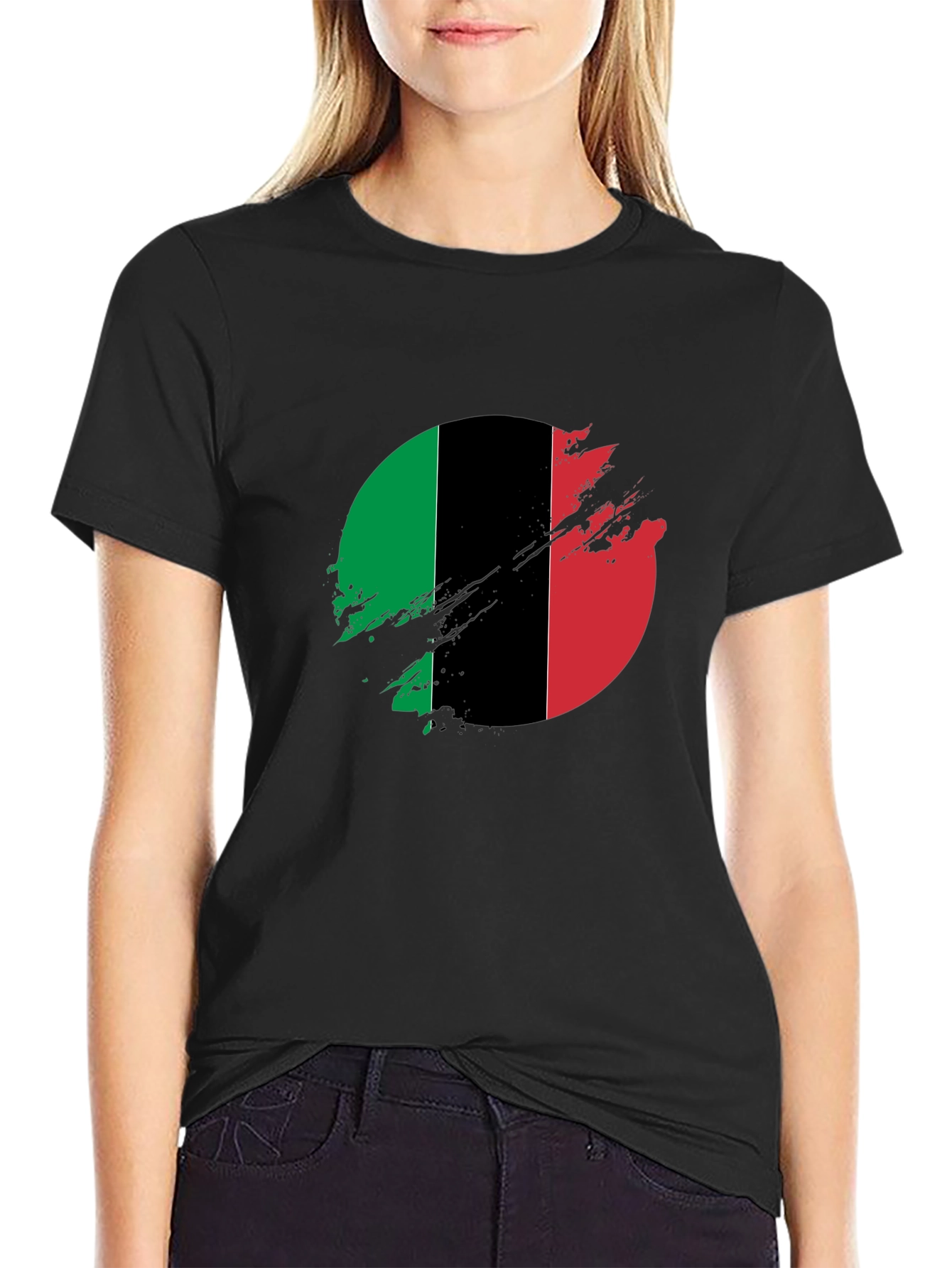 Distressed Pan-African Flag T-Shirt