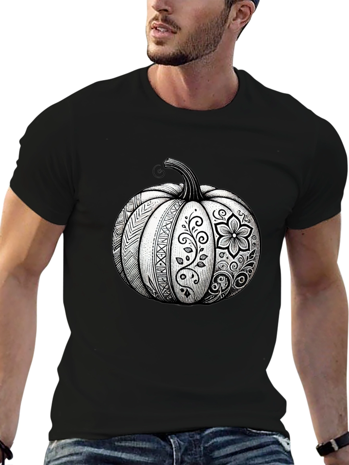 Pumpkin Floral Graphic Tee