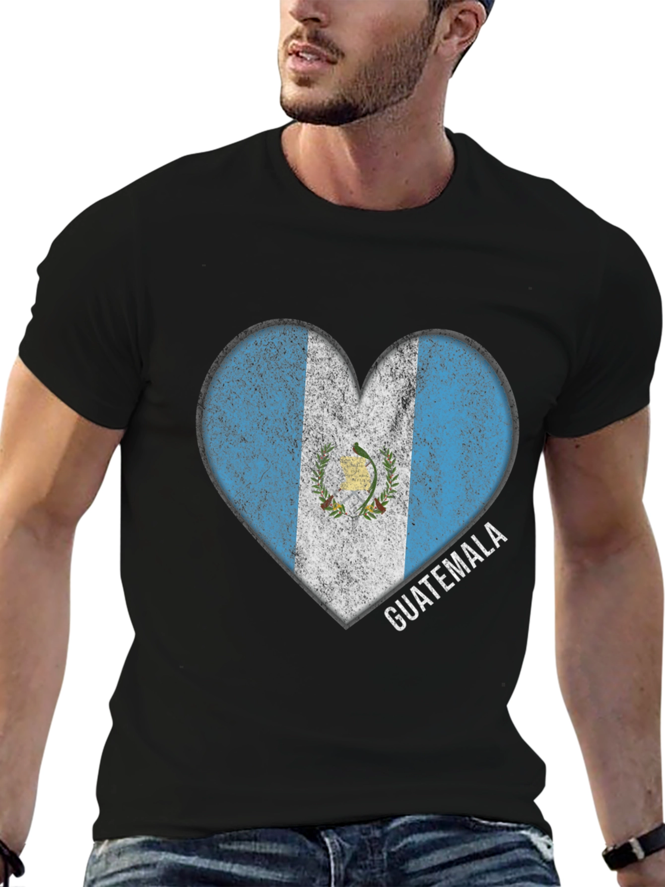 Guatemala Flag Heart T-Shirt - Country Pride Tee