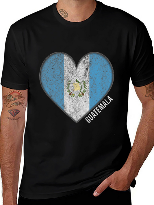 Guatemala Flag Heart T-Shirt - Country Pride Tee