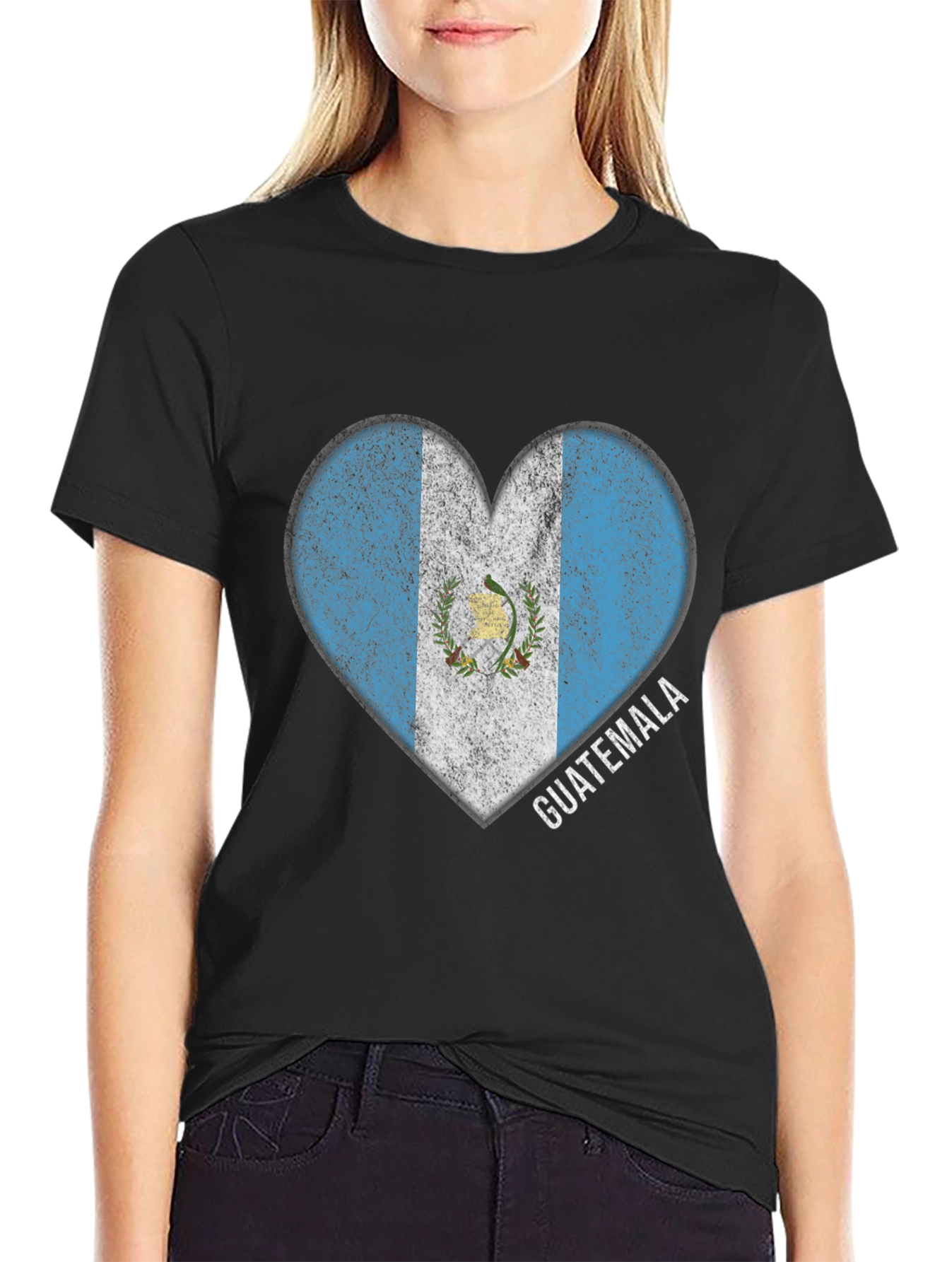 Guatemala Flag Heart T-Shirt - Country Pride Tee