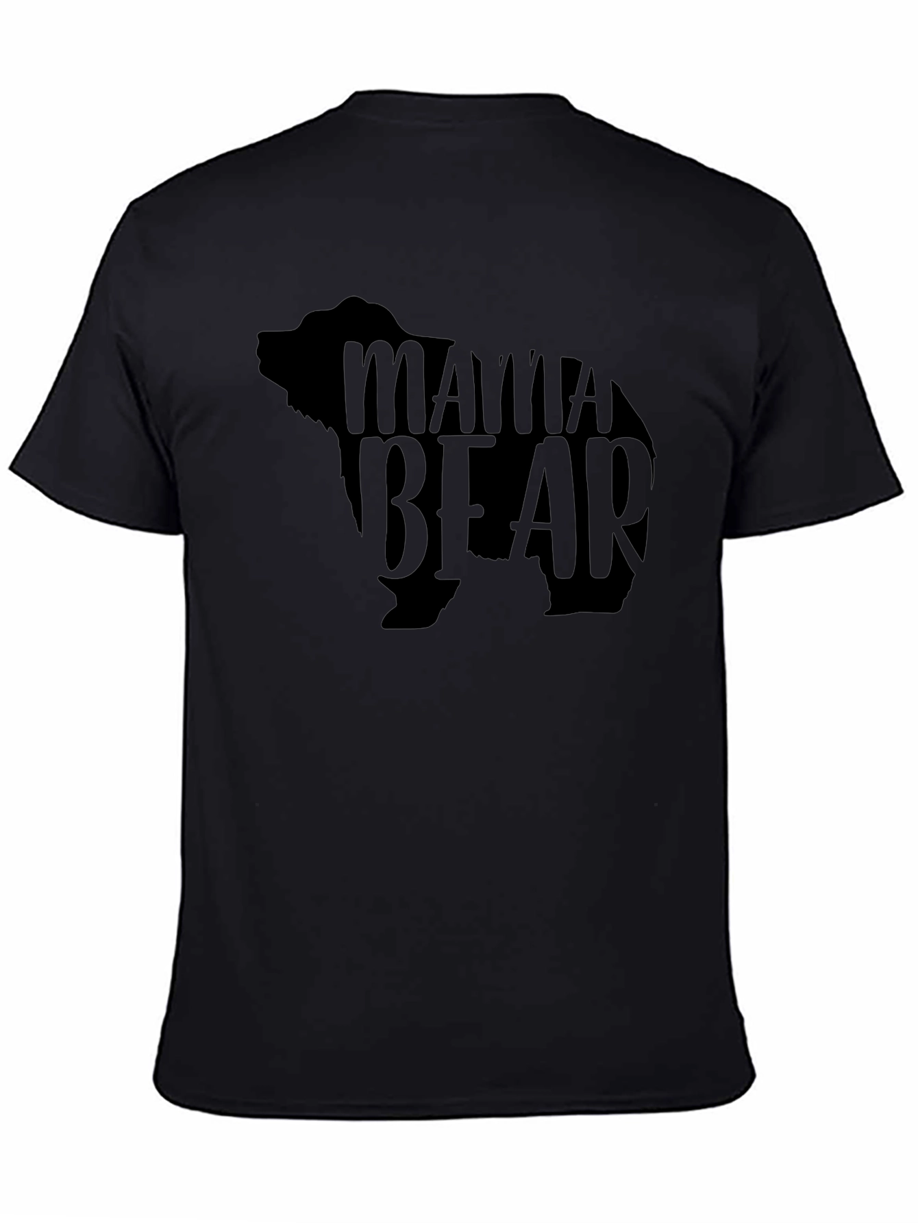 Mama Bear Black Graphic T-Shirt