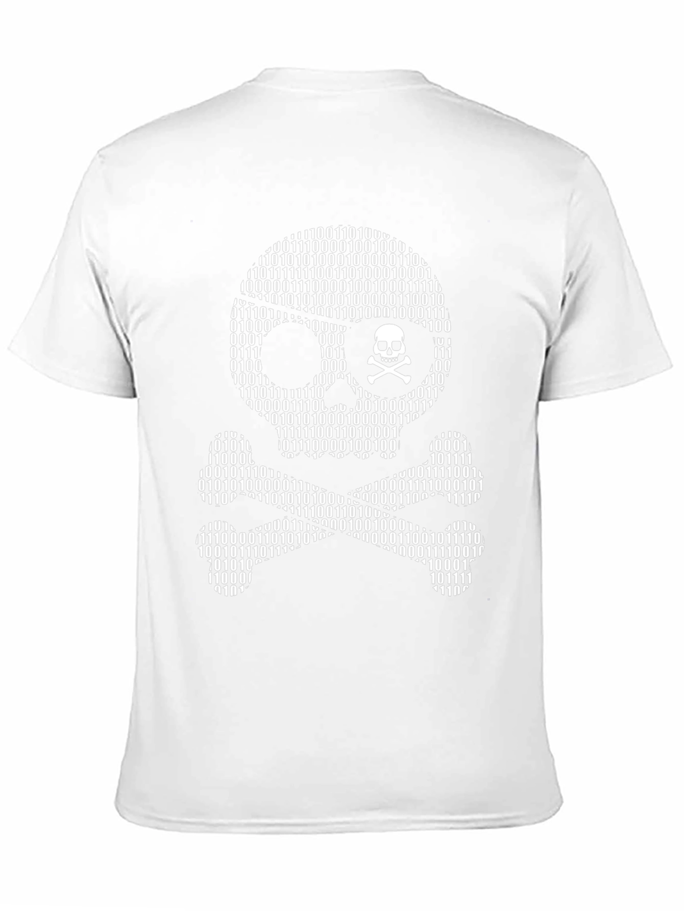 Binary Skull & Crossbones T-Shirt - Hacker Style