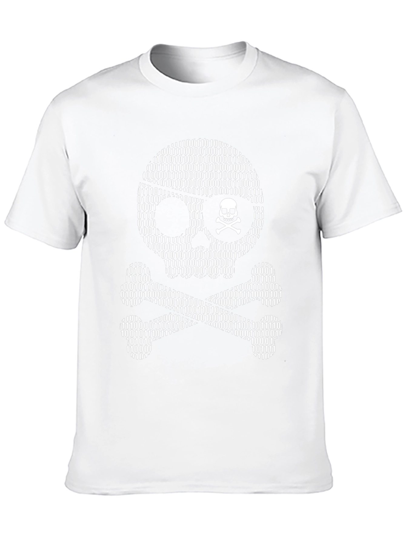 Binary Skull & Crossbones T-Shirt - Hacker Style