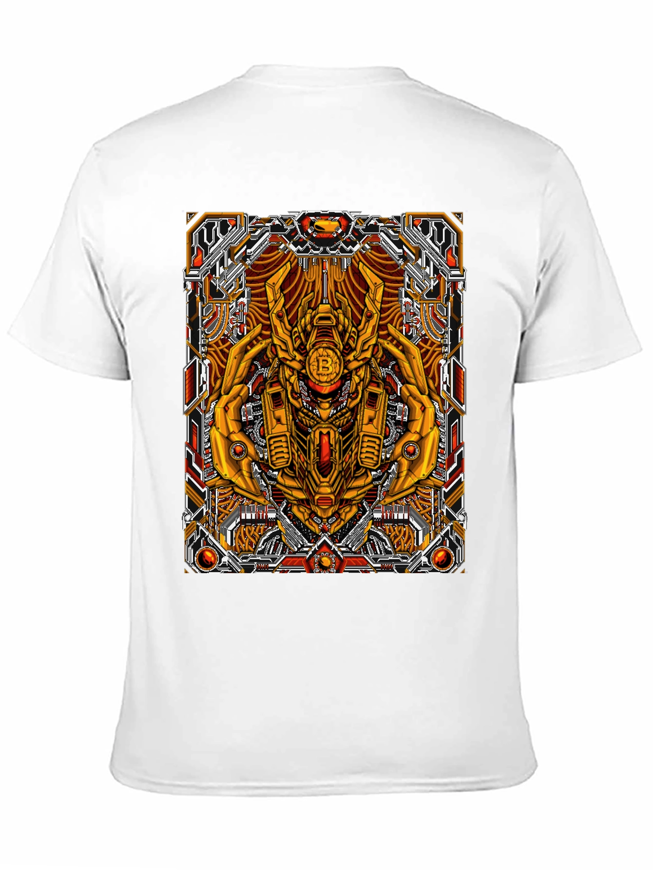 Bitcoin Robot Graphic Tee - Sci-Fi Crypto T-Shirt